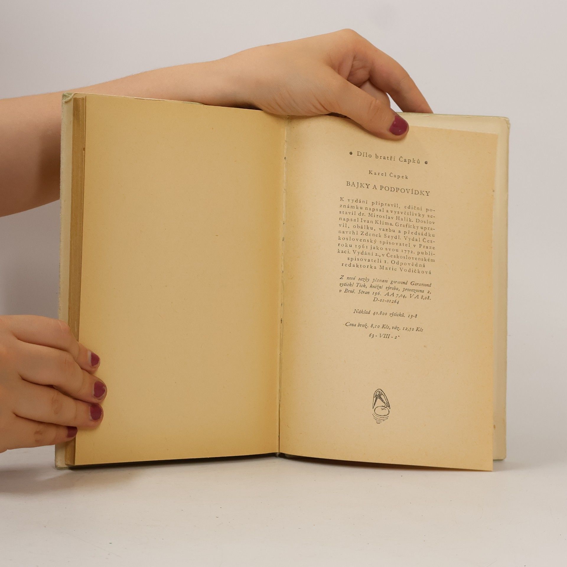 Karel Čapek Bajky a podpovídky