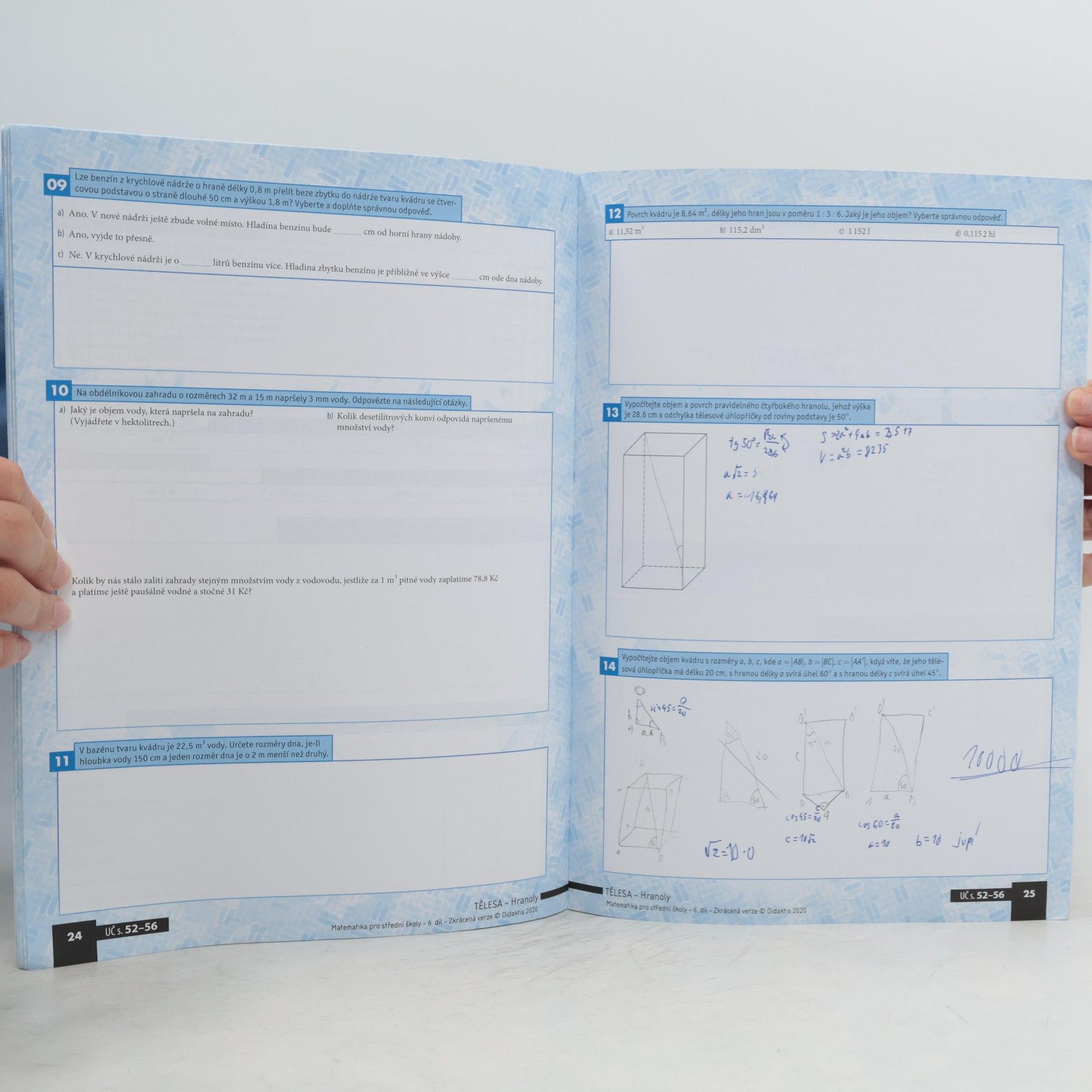 Jakub Mrázek Matematika pro střední školy, 6. díl, Stereometrie, pracovní sešit, zkrácená verze