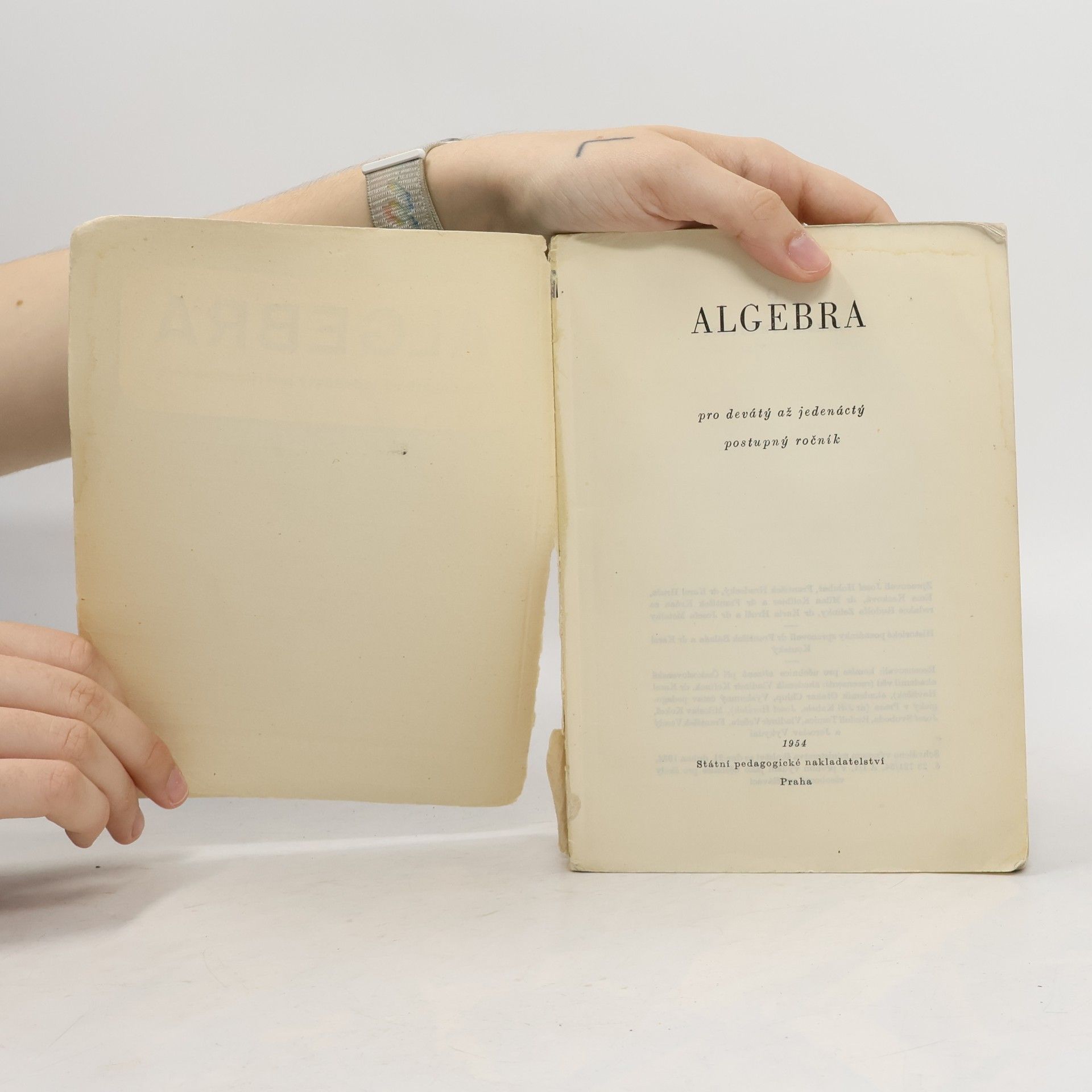 Collectif d'auteurs Algebra pro devátý až jedenáctý postupný ročník