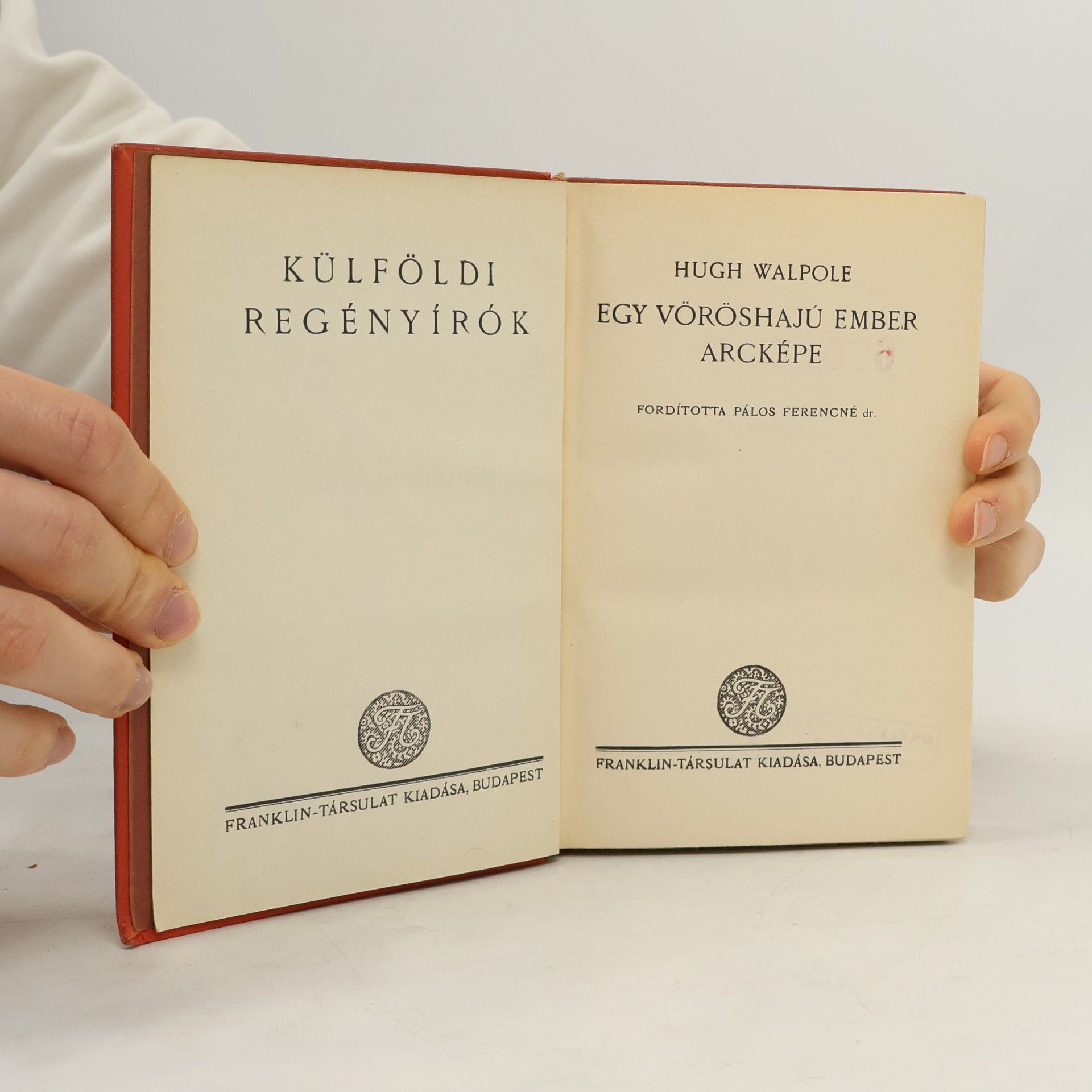 Hugh Walpole Egy vöröshajú ember arcképe