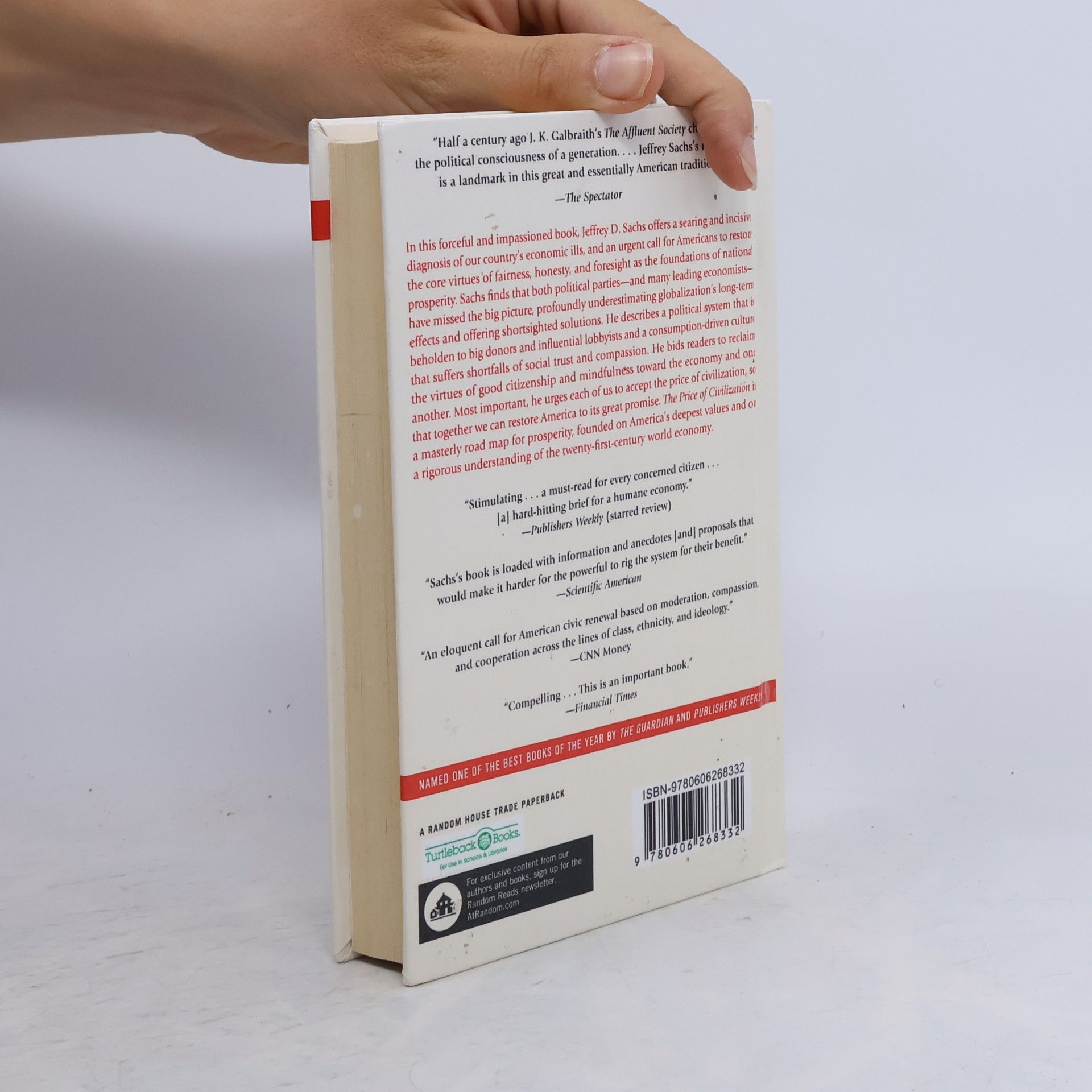 Jeffrey Sachs The Price of Civilization (Turtleback School & Library Binding Edition)