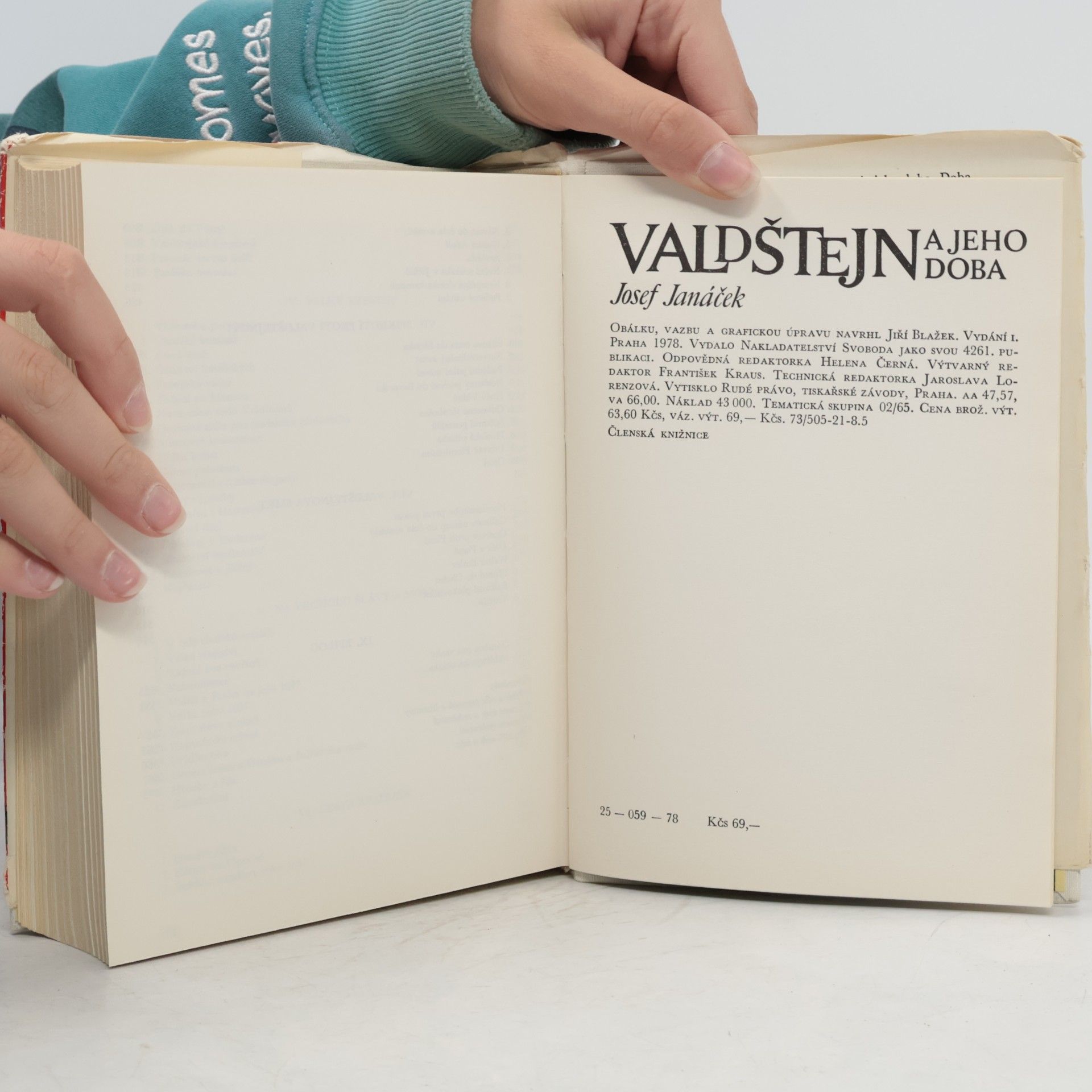 Josef Janáček Valdštejn a jeho doba