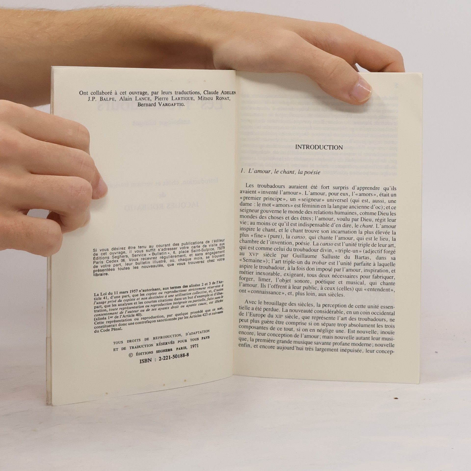 Jacques Roubaud Les Troubadours