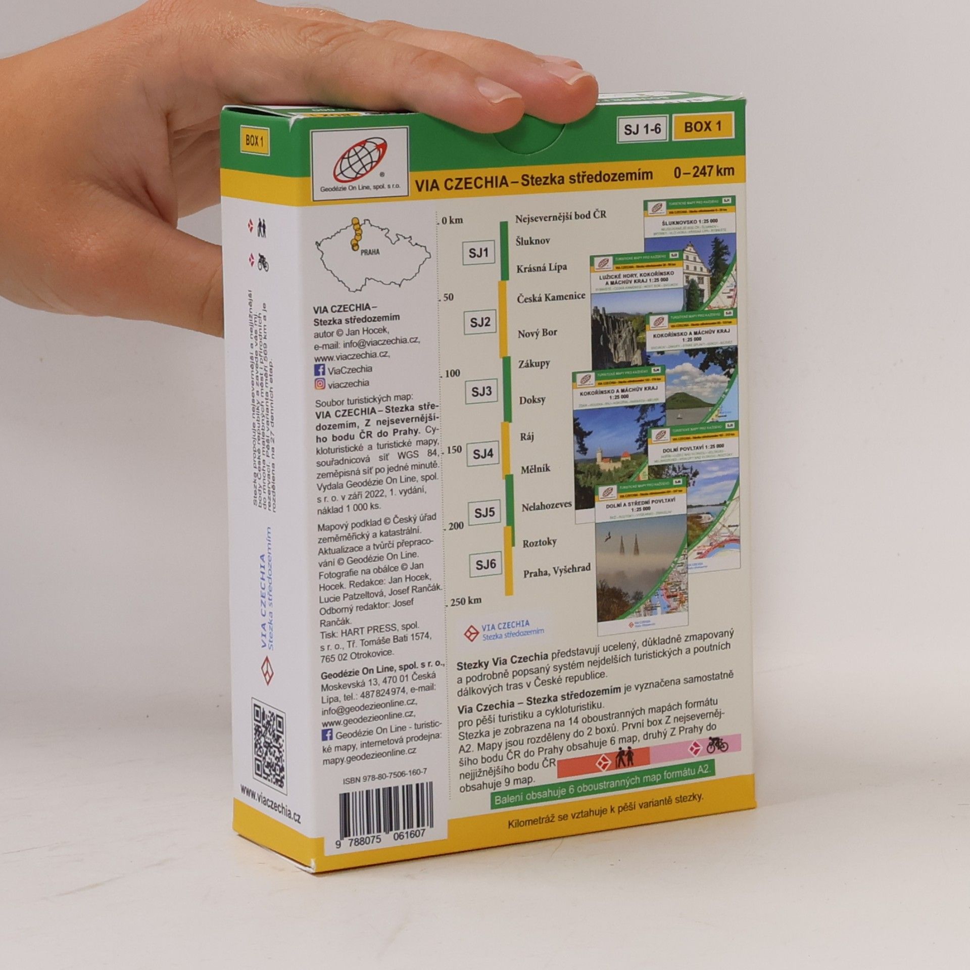 Geodézie On Line VIA CZECHIA – Stezka středozemím, box 1, Z nejsevernějšího bodu ČR do Prahy 1 : 25 000