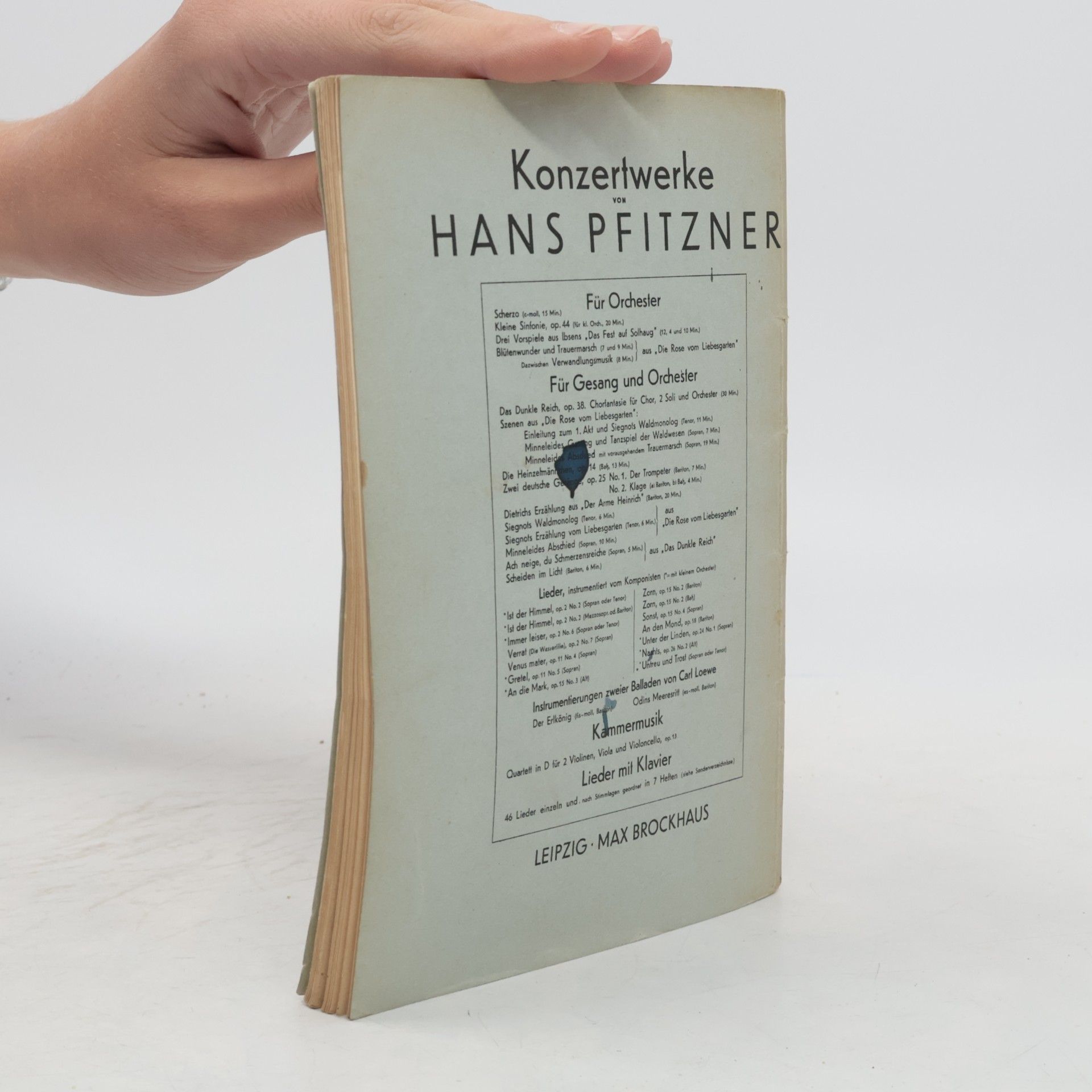 Hans Pfitzner Kleine Sinfonie