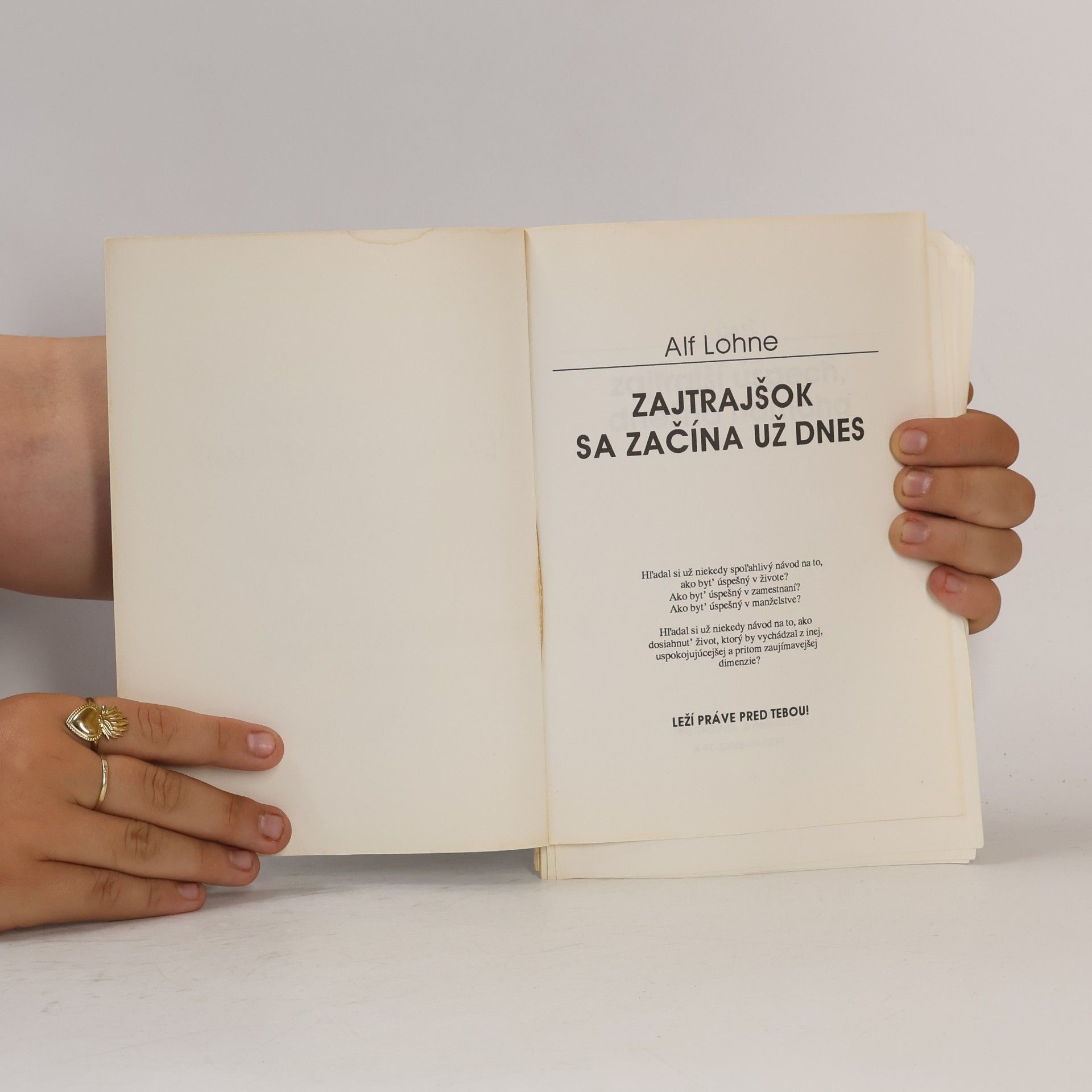 Alf Lohne Zajtrajšok sa začína už dnes