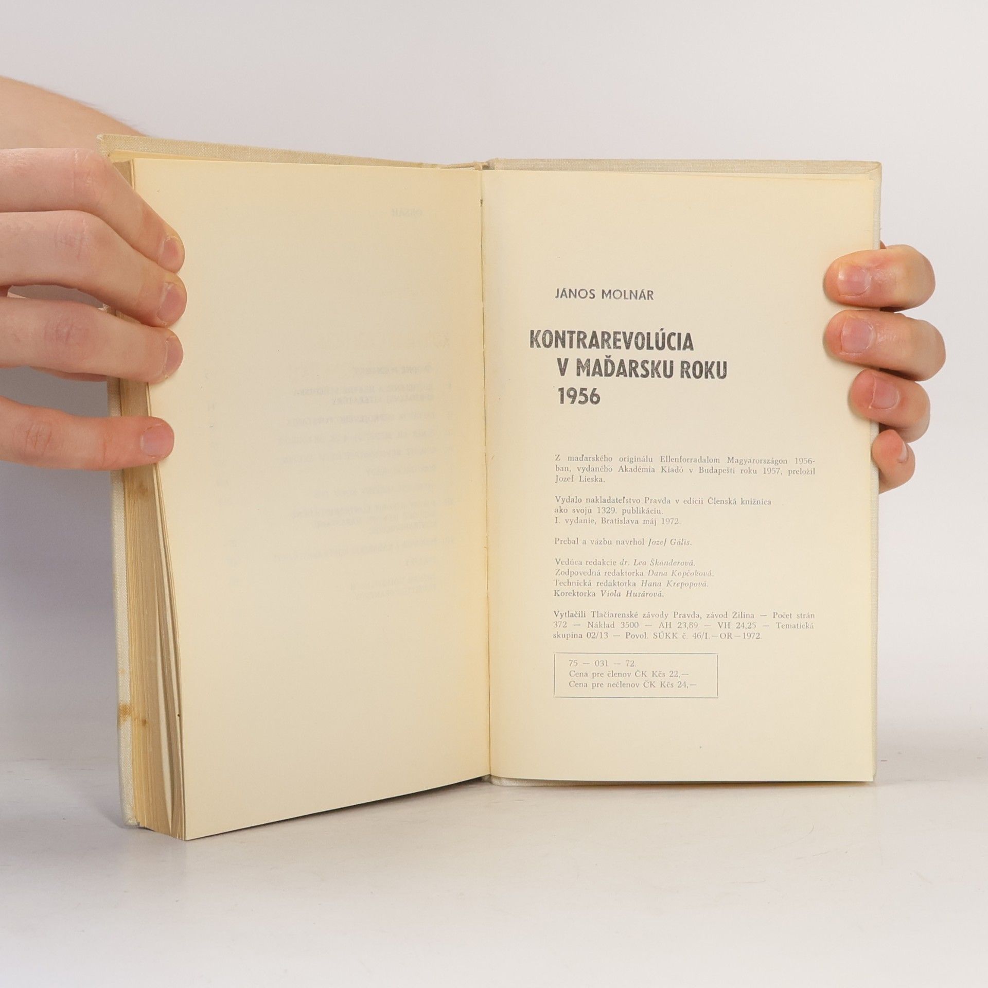Molnár János Kontrarevolúcia v Maďarsku roku 1956