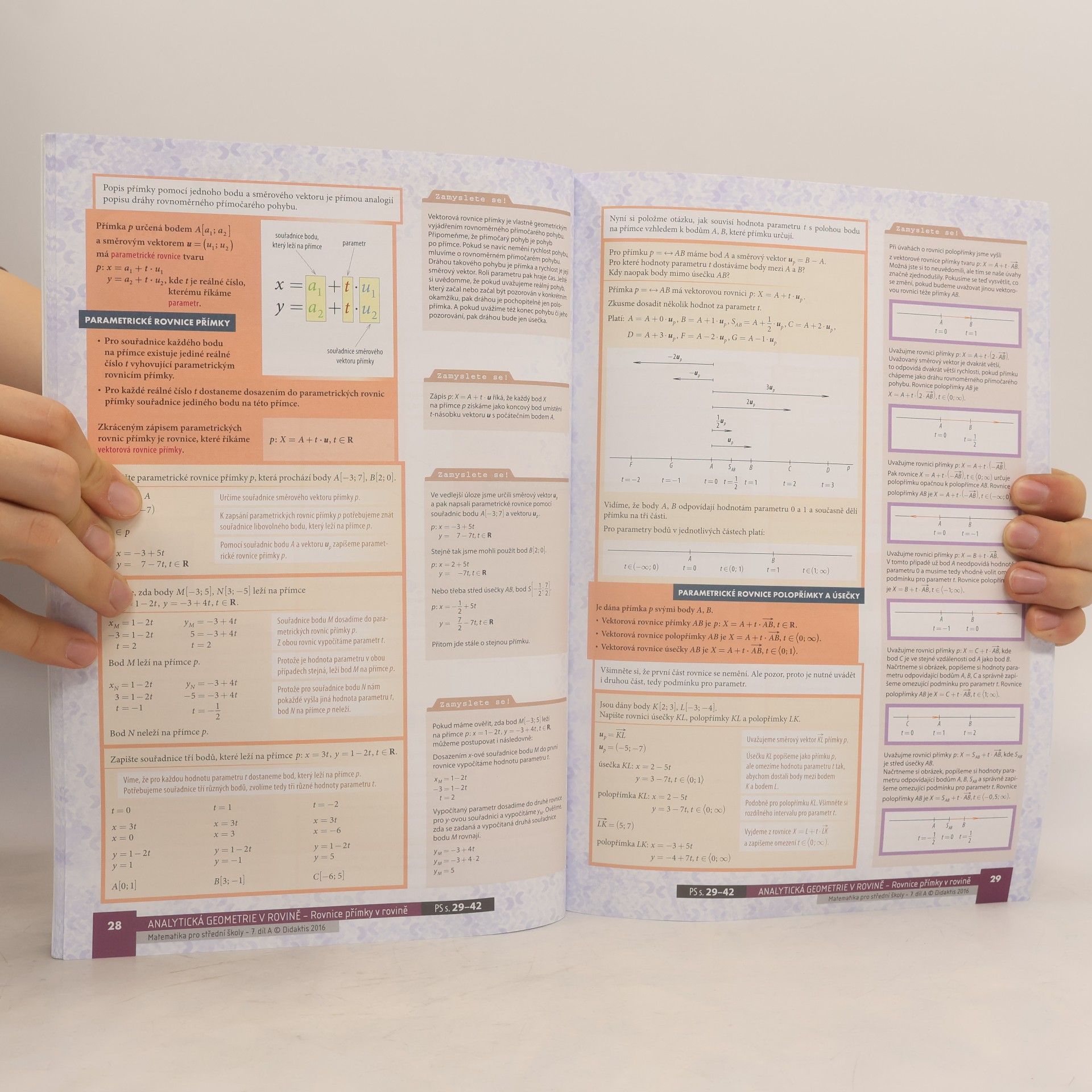 Jan Vondra Matematika pro střední školy. 7. díl A, Analytická geometrie v rovině