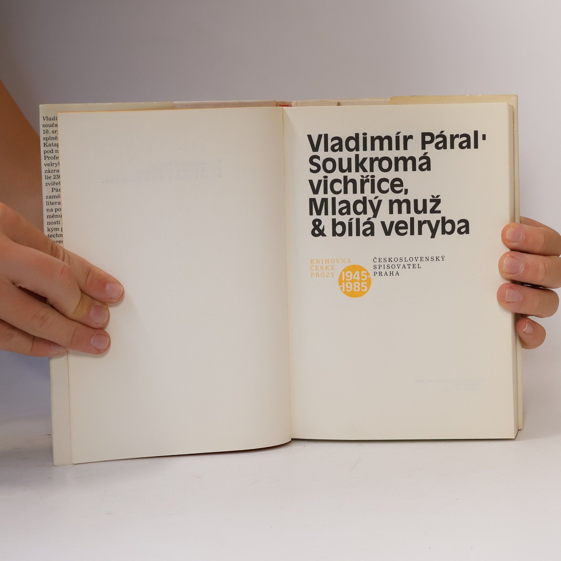 Vladimír Páral Soukromá vichřice. Mladý muž & bílá velryba