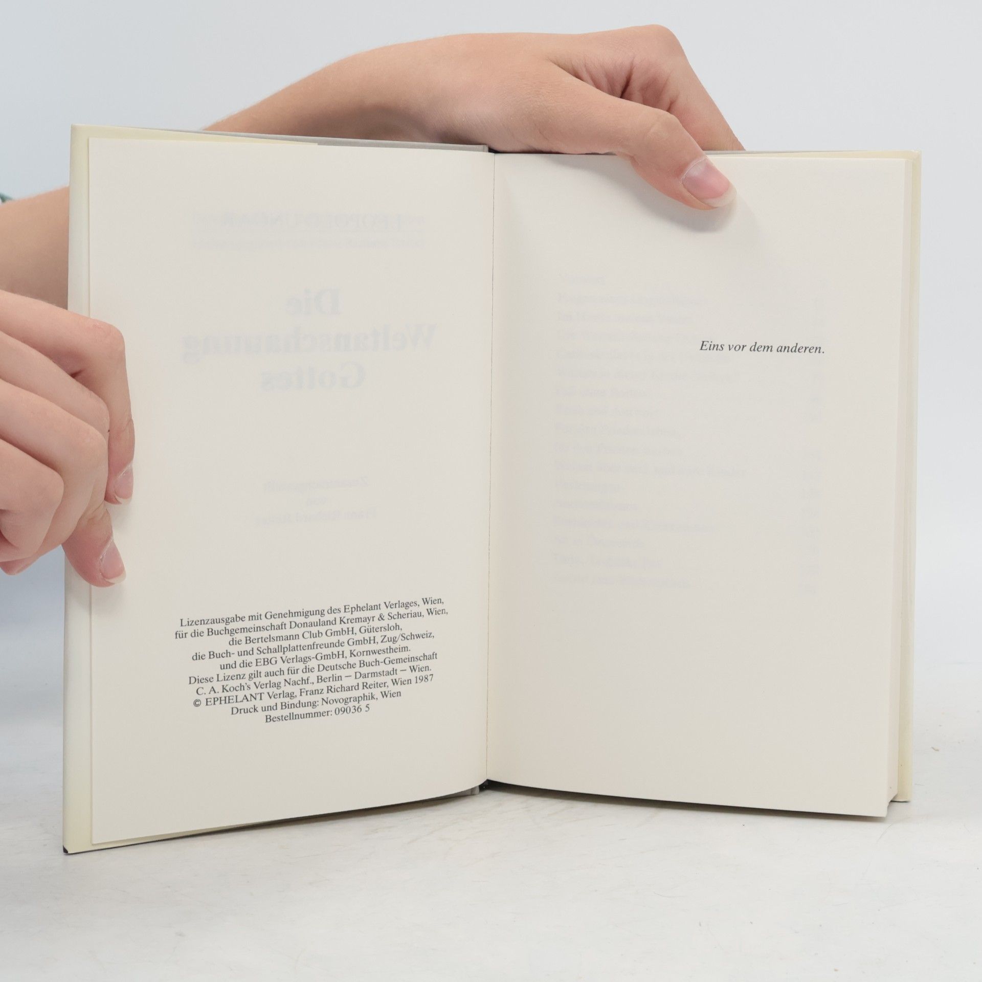 Leopold Ungar Die Weltanschauung Gottes