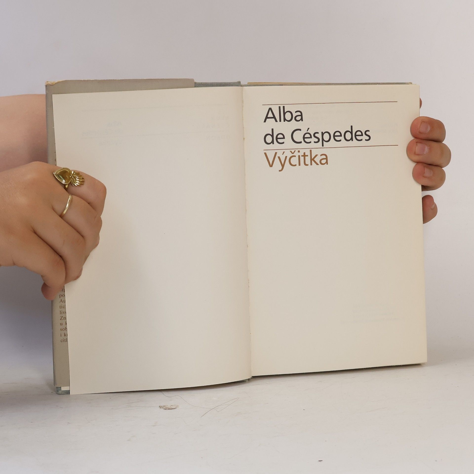 Alba De Céspedes Výčitka