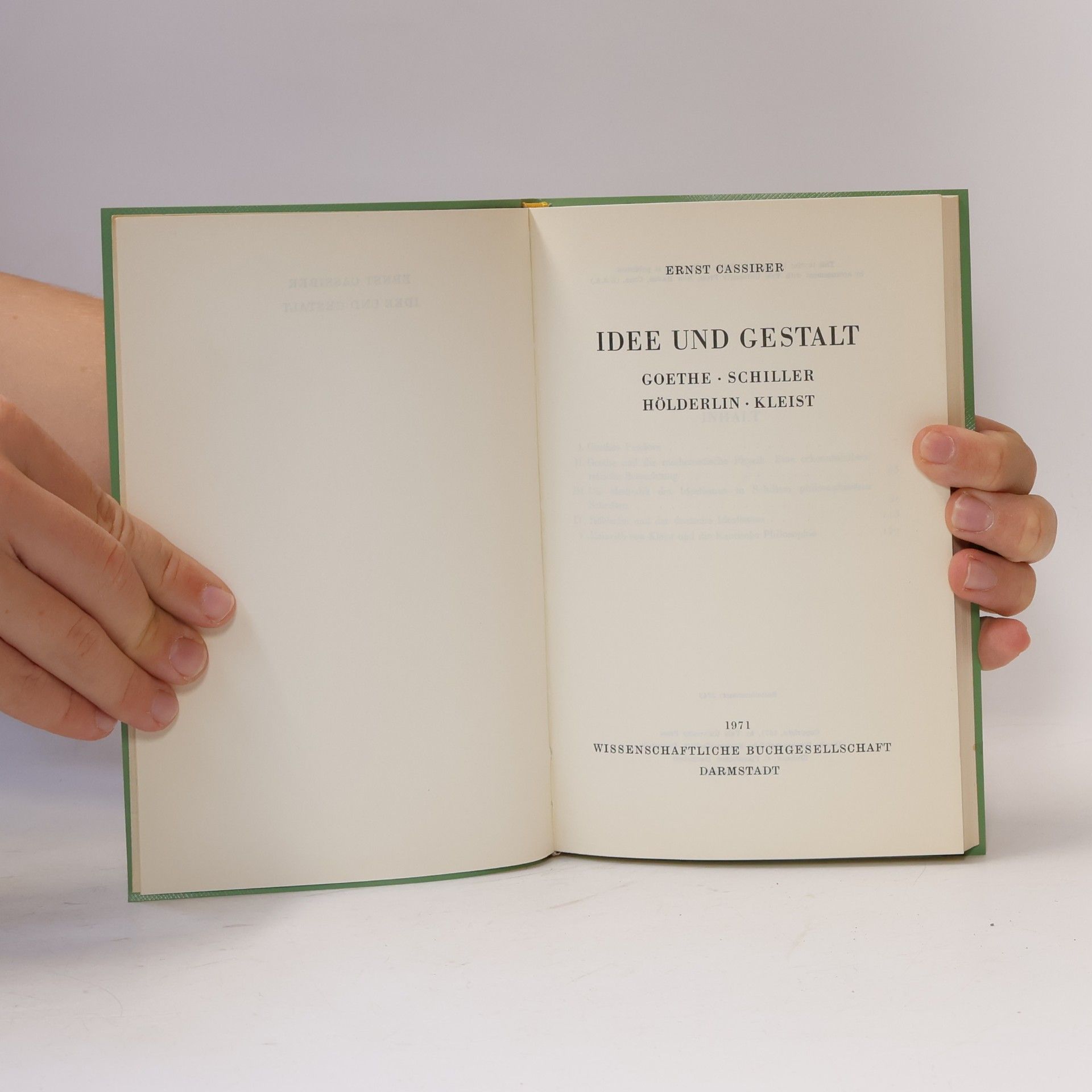 Ernst Cassirer Idee und Gestalt