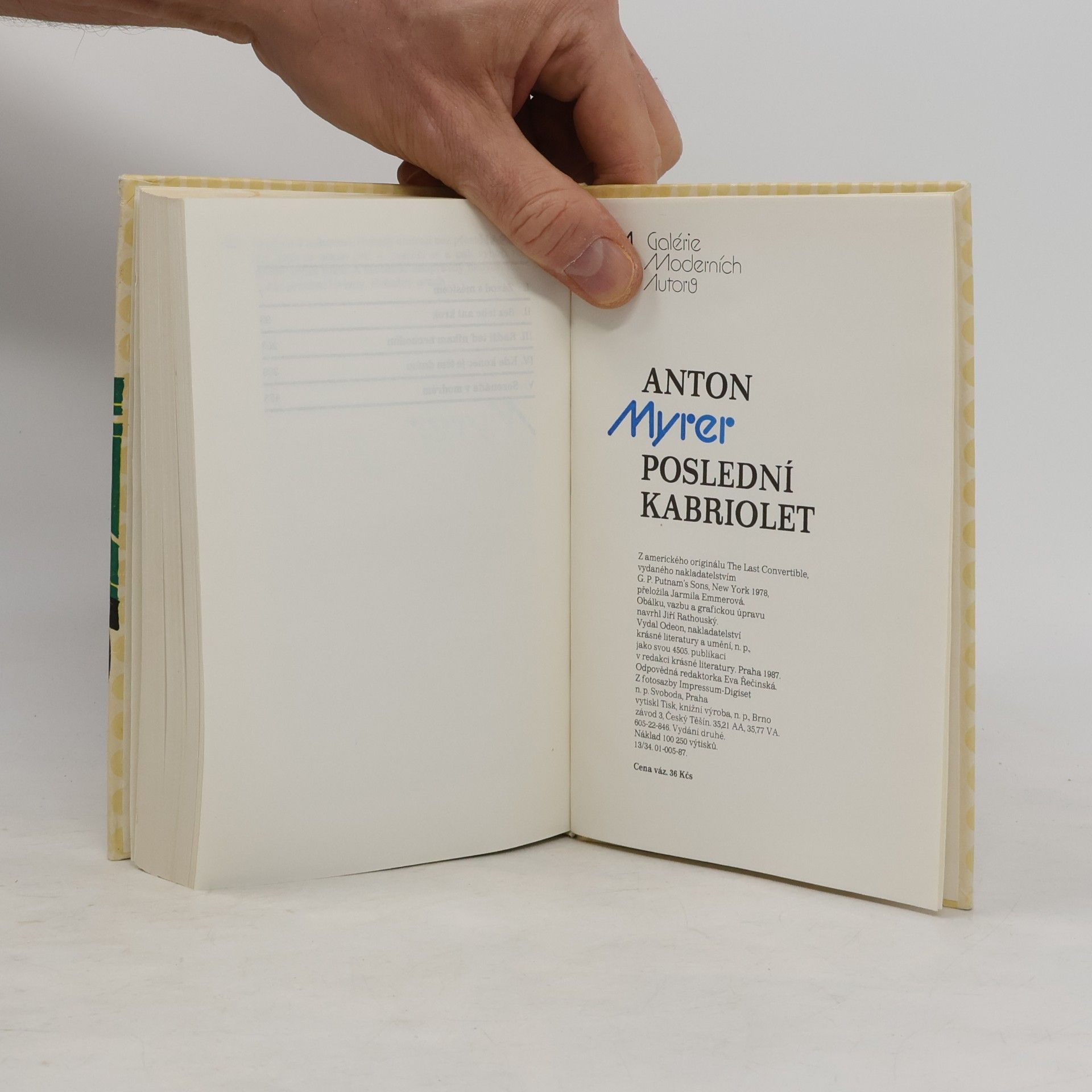 Anton Myrer Poslední kabriolet