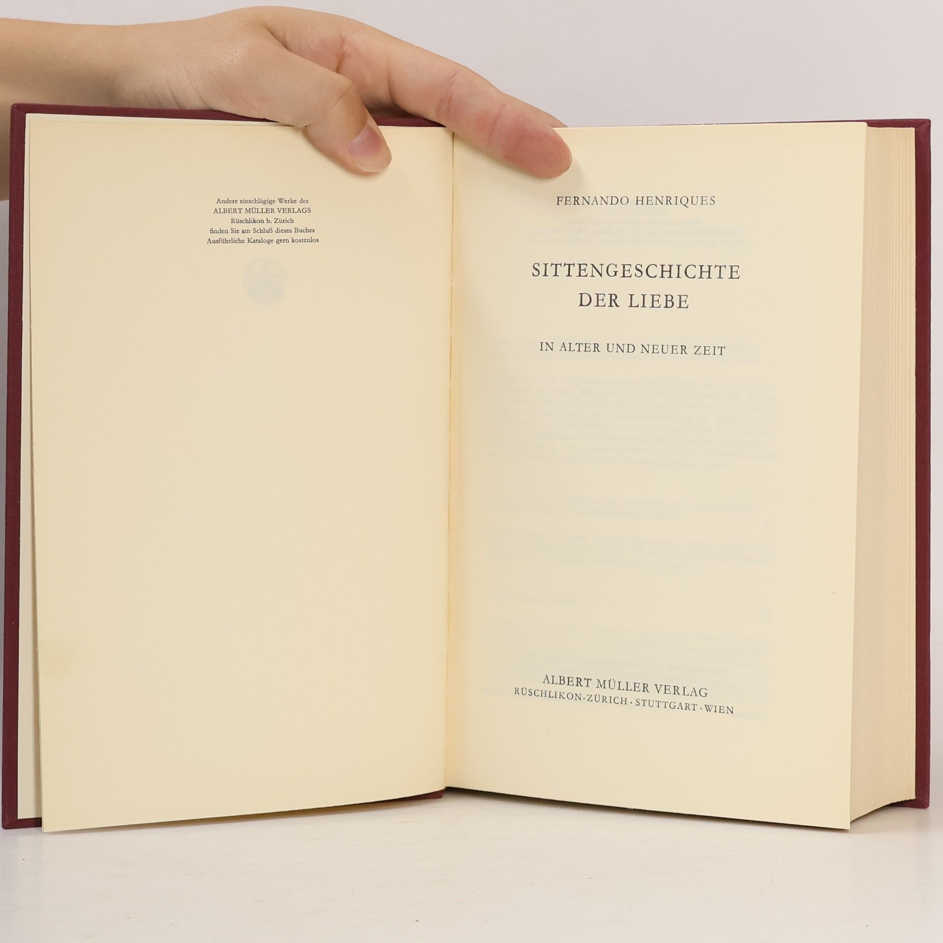Fernando Henriques Sittengeschichte der Liebe