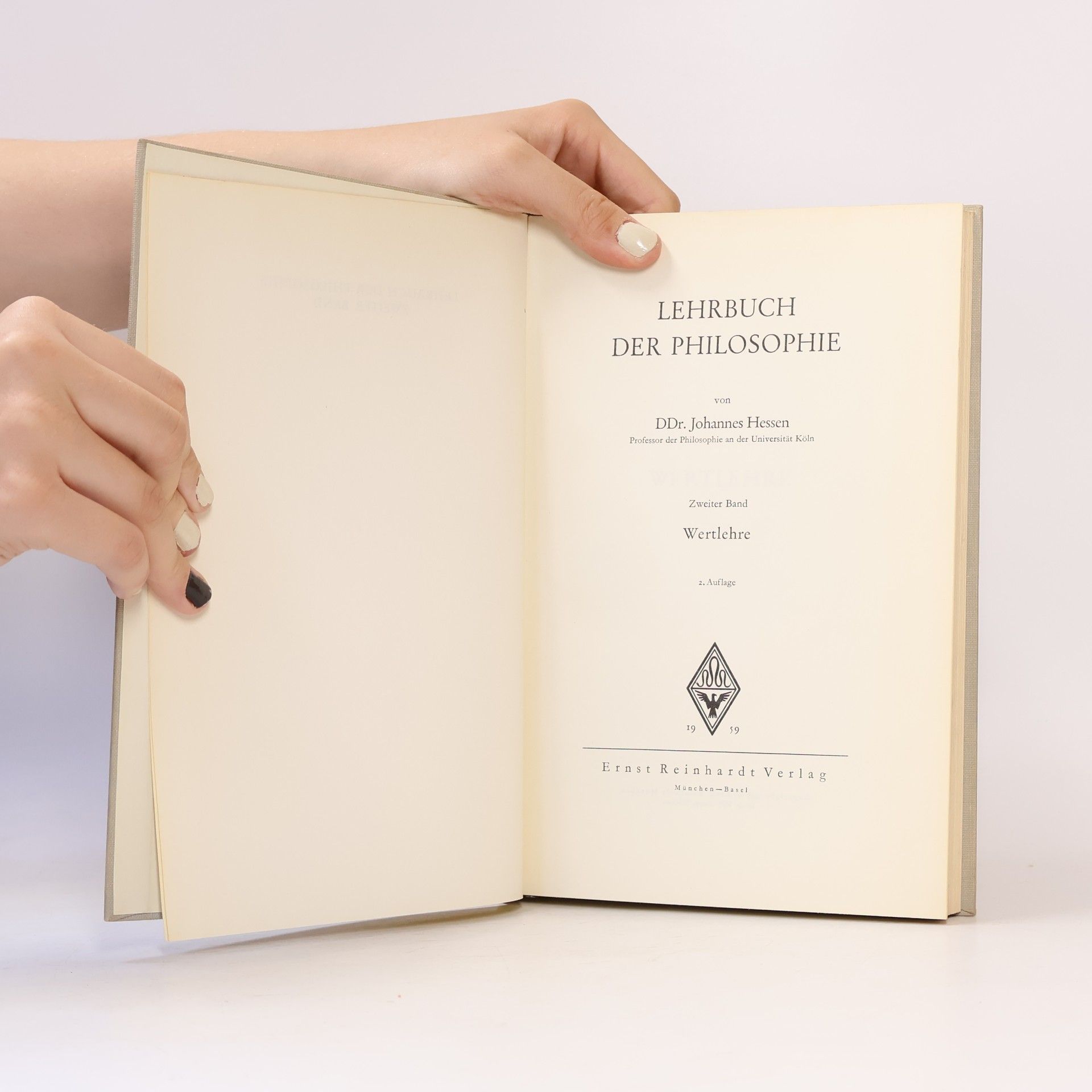 Johannes Hessen Lehrbuch der Philosophie