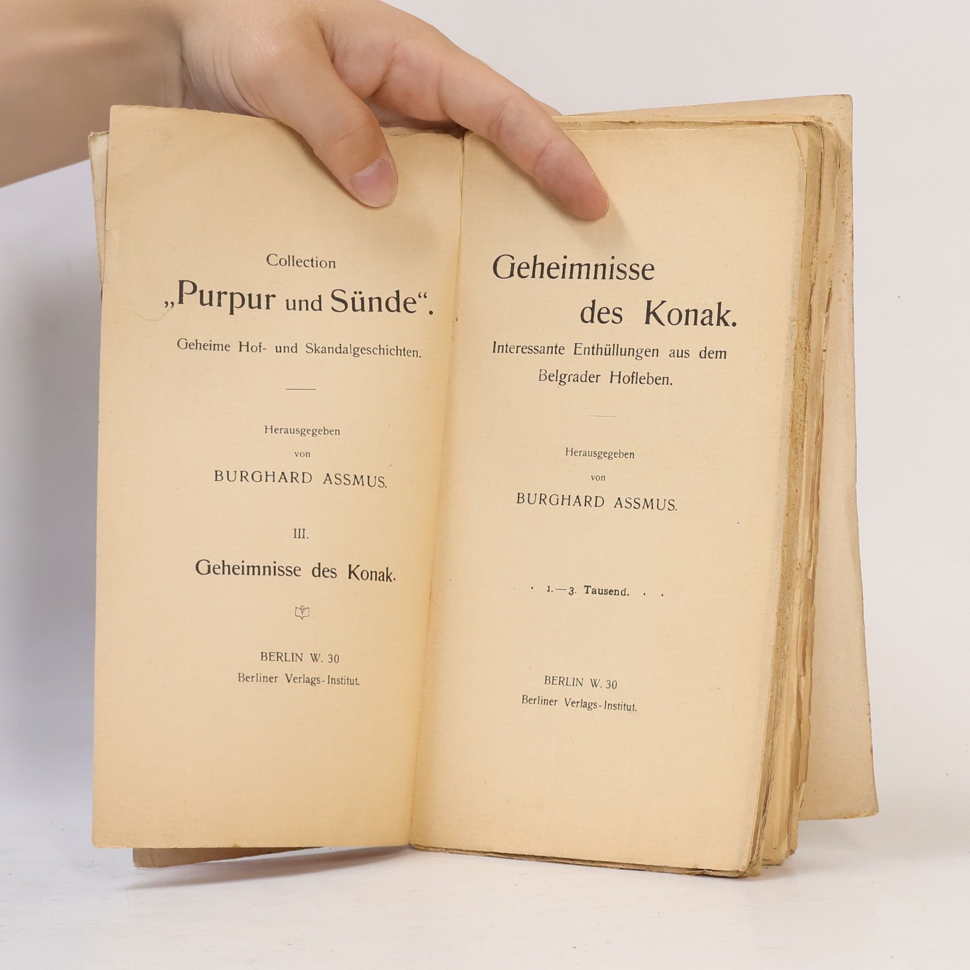 Burghard Assmus Geheimnisse des Konak