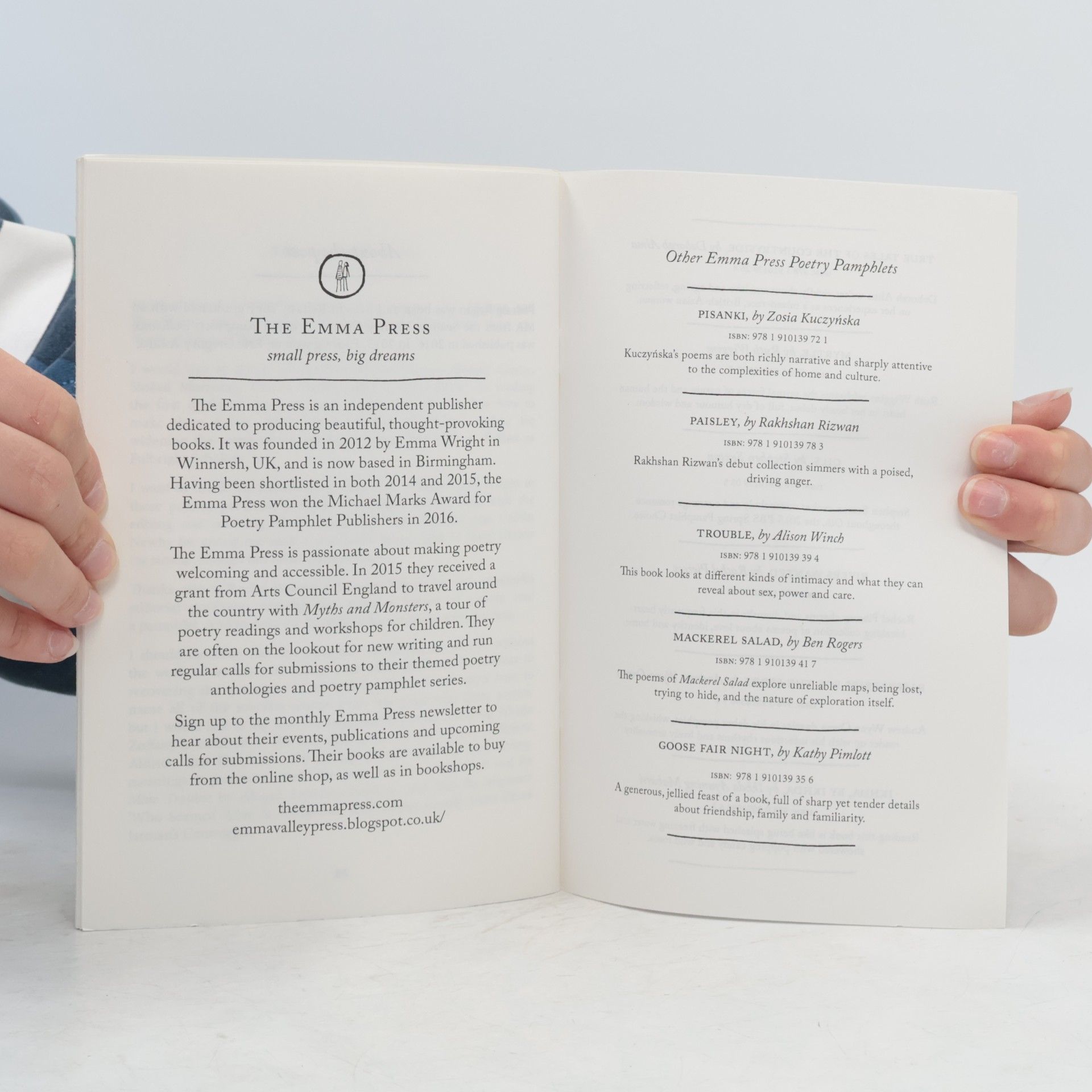 Padraig Regan The Emma Press Poetry Pamphlets - 15: Who Seemed Alive & Altogether Real