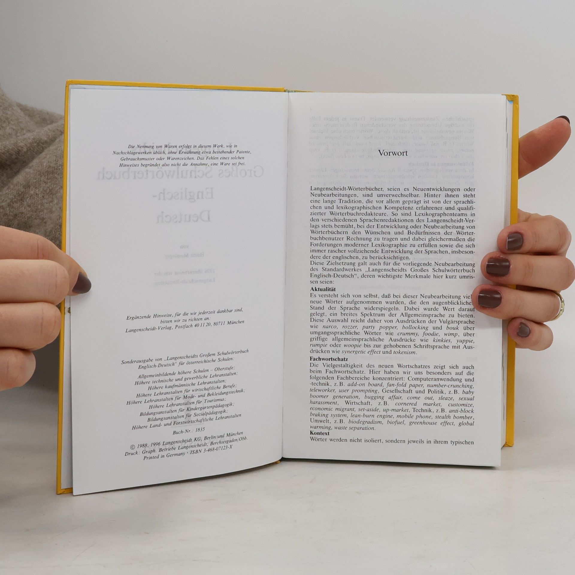 Autorenkollektiv Langenscheidts Großes Schulwörterbuch Englisch-Deutsch