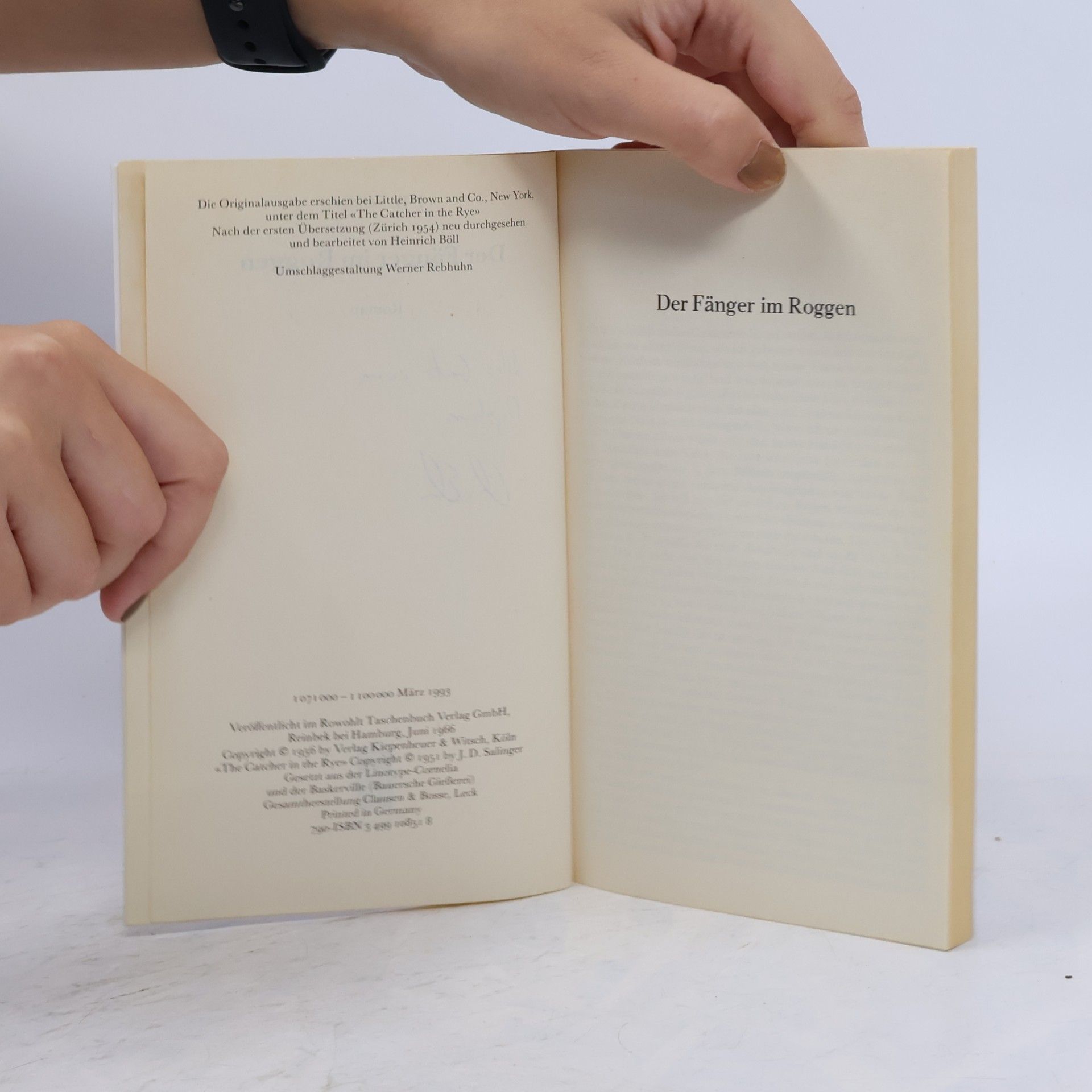 J. D. Salinger Der Fänger im Roggen