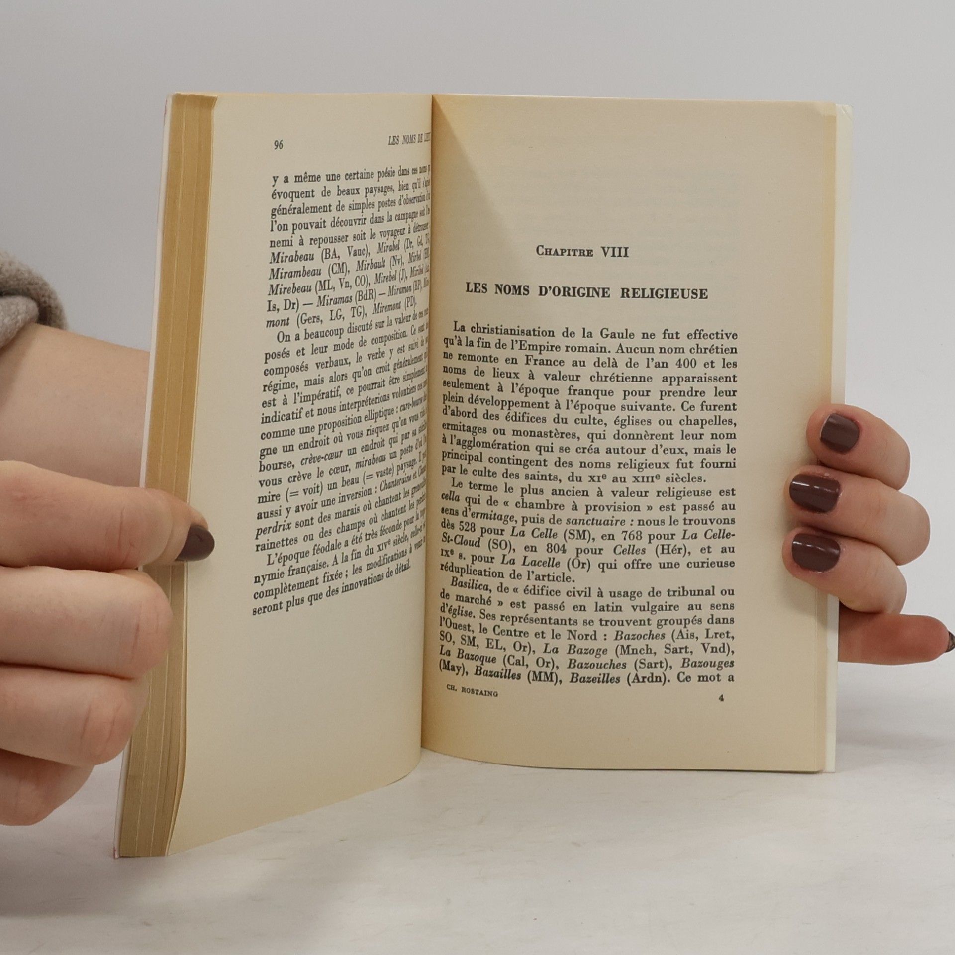 Charles Rostaing Les Noms de Lieux