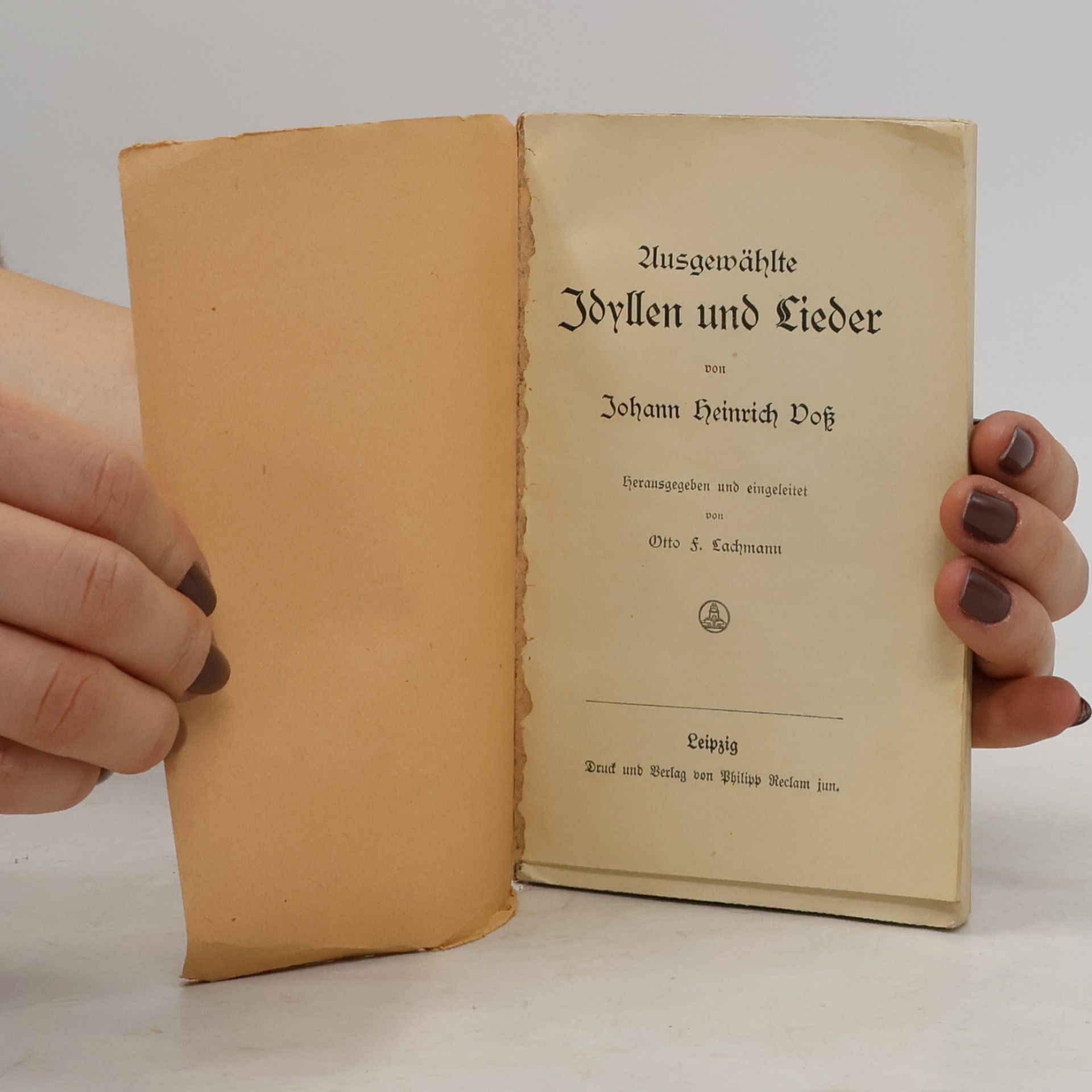 Johann Heinrich Voss Ausgewählte idyllen und lieder