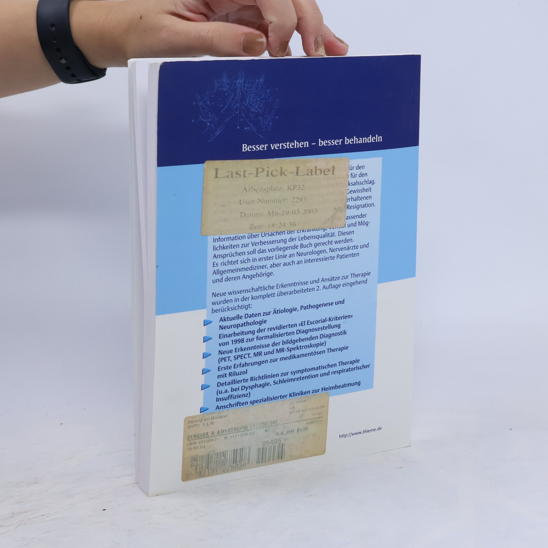 Reinhard Dengler Amyotrophe Lateralsklerose ; 25 Tabellen - 2. überarbeitete und erweiterte Auflage