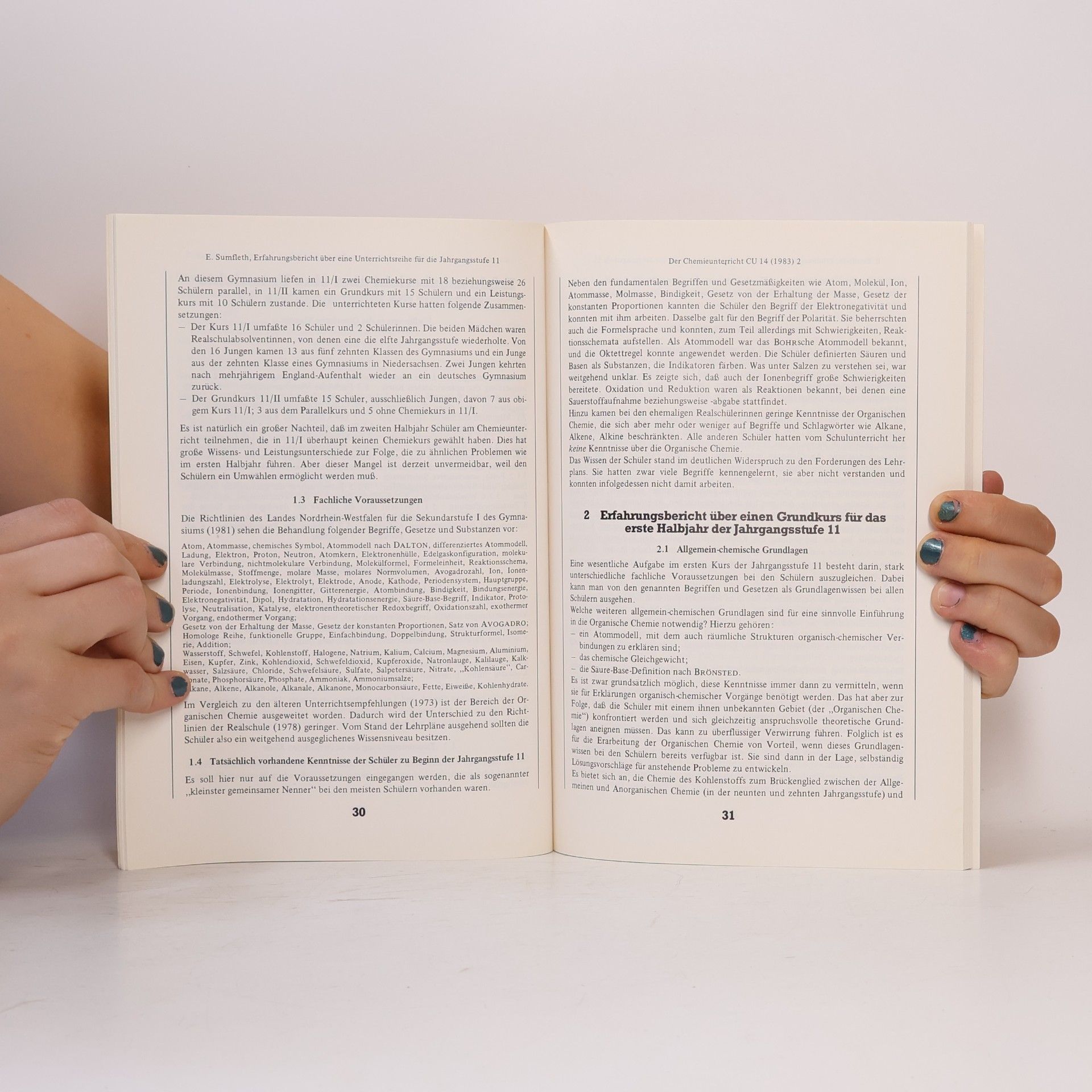Hans Otto Hammer Der Chemieunterricht Jahrgang 14, Heft 2 (1983)