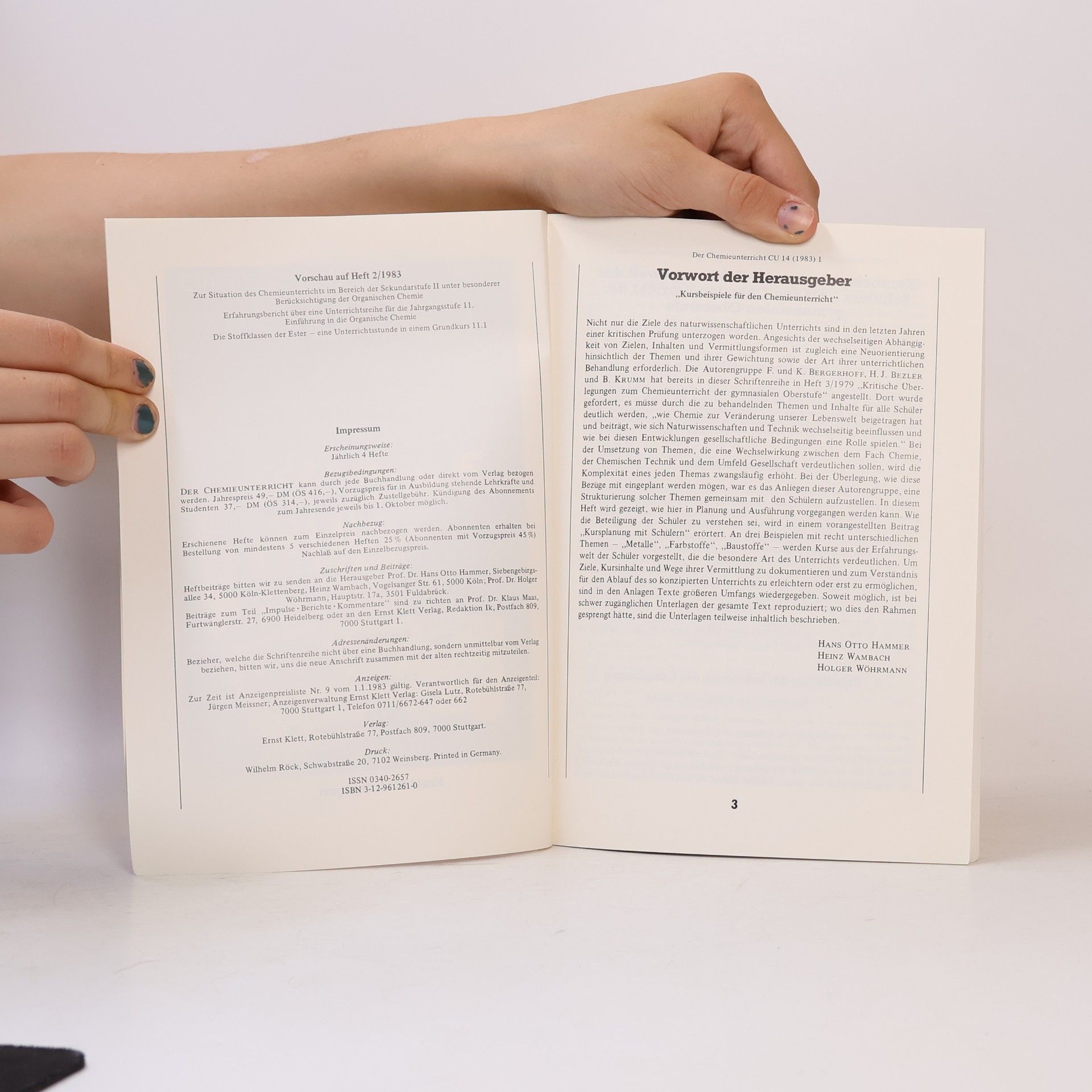 F. Bergerhoff CU Der Chemieunterricht Jahrg. 14, Heft 1 (1983)