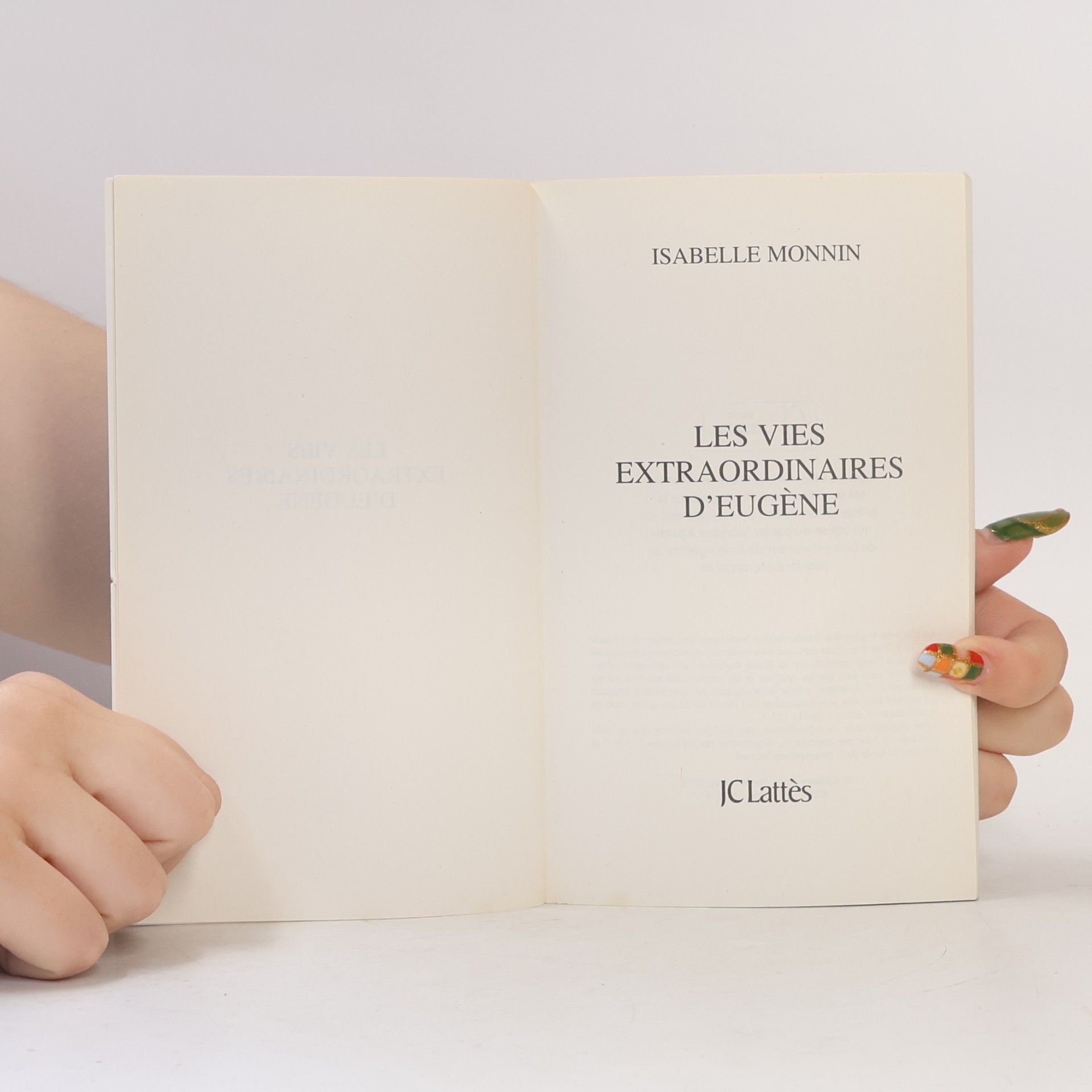 Isabelle Monnin Les vies extraordinaires d'Eugène