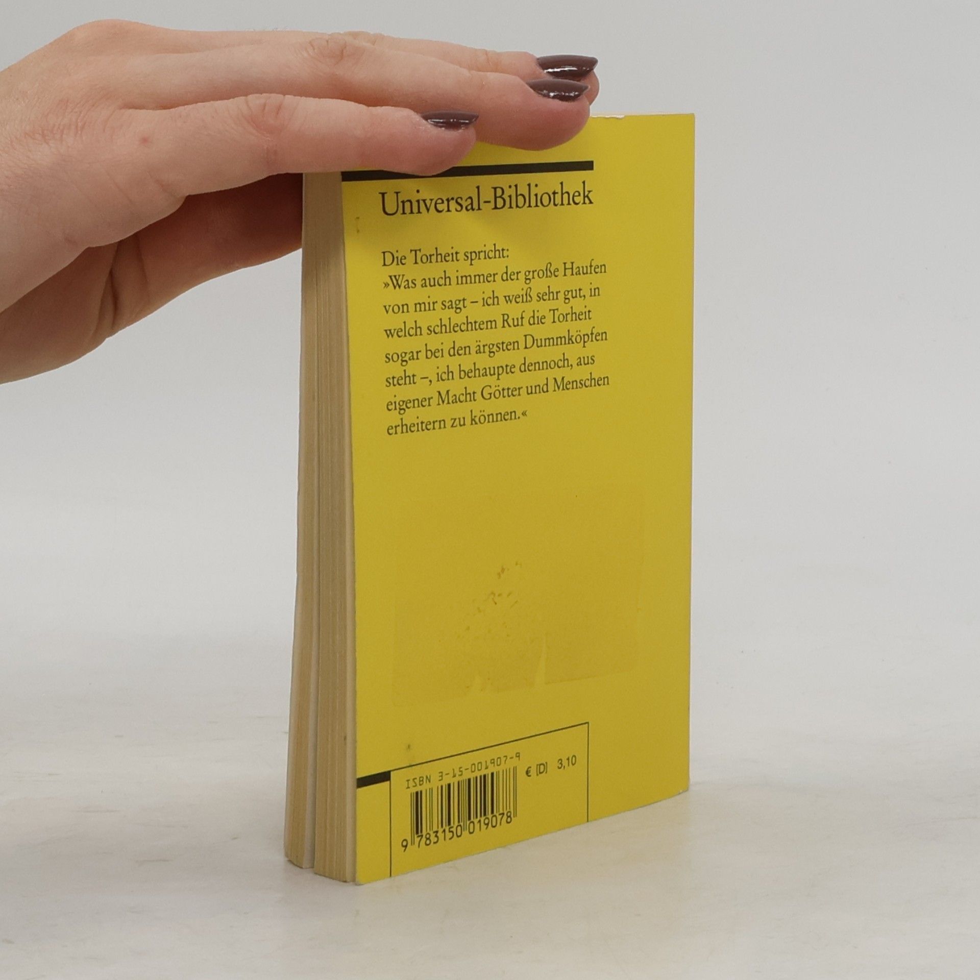 Erasmus Rotterdamský Das Lob der Torheit