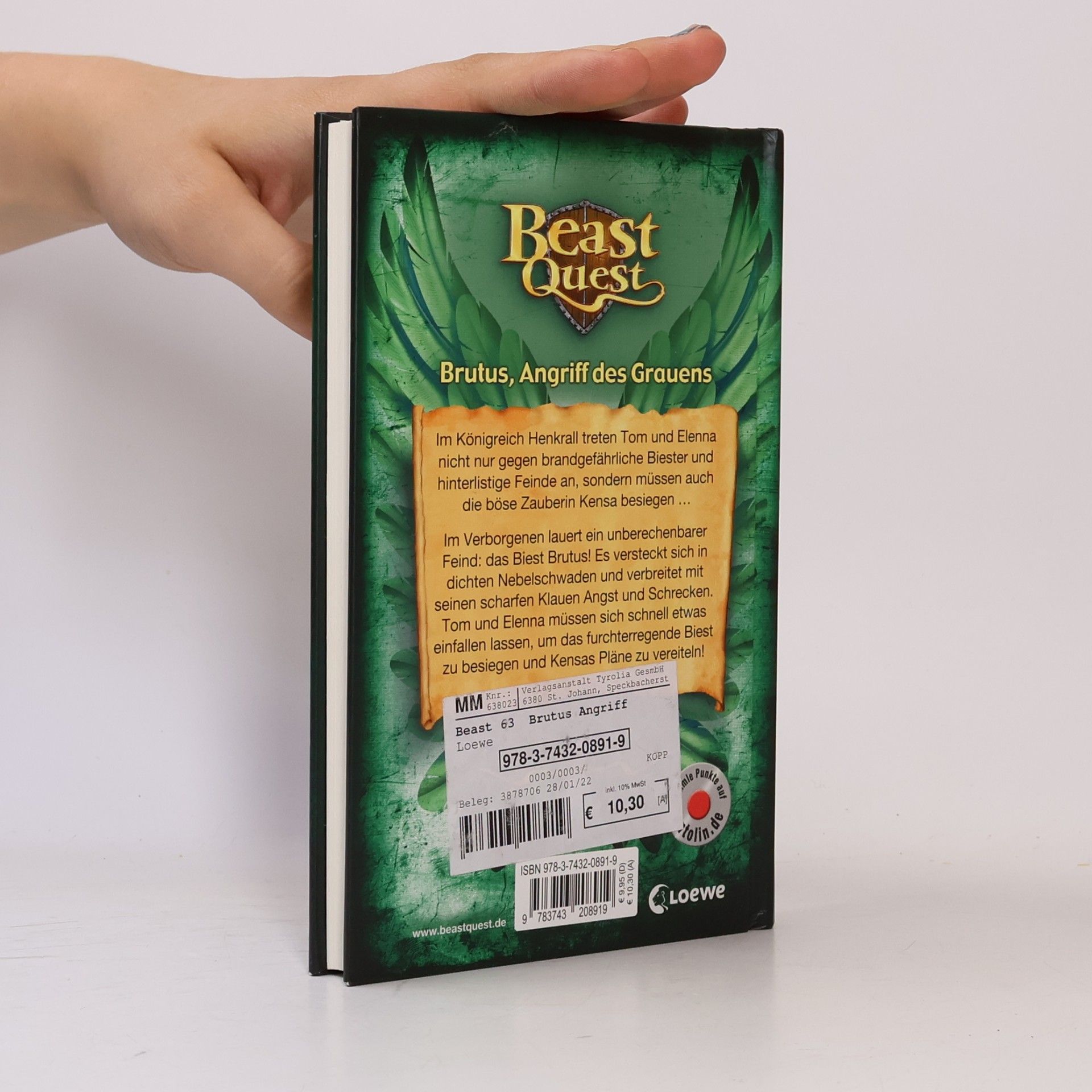 Adam Blade Beast Quest (Band 63) - Brutus, Angriff des Grauens