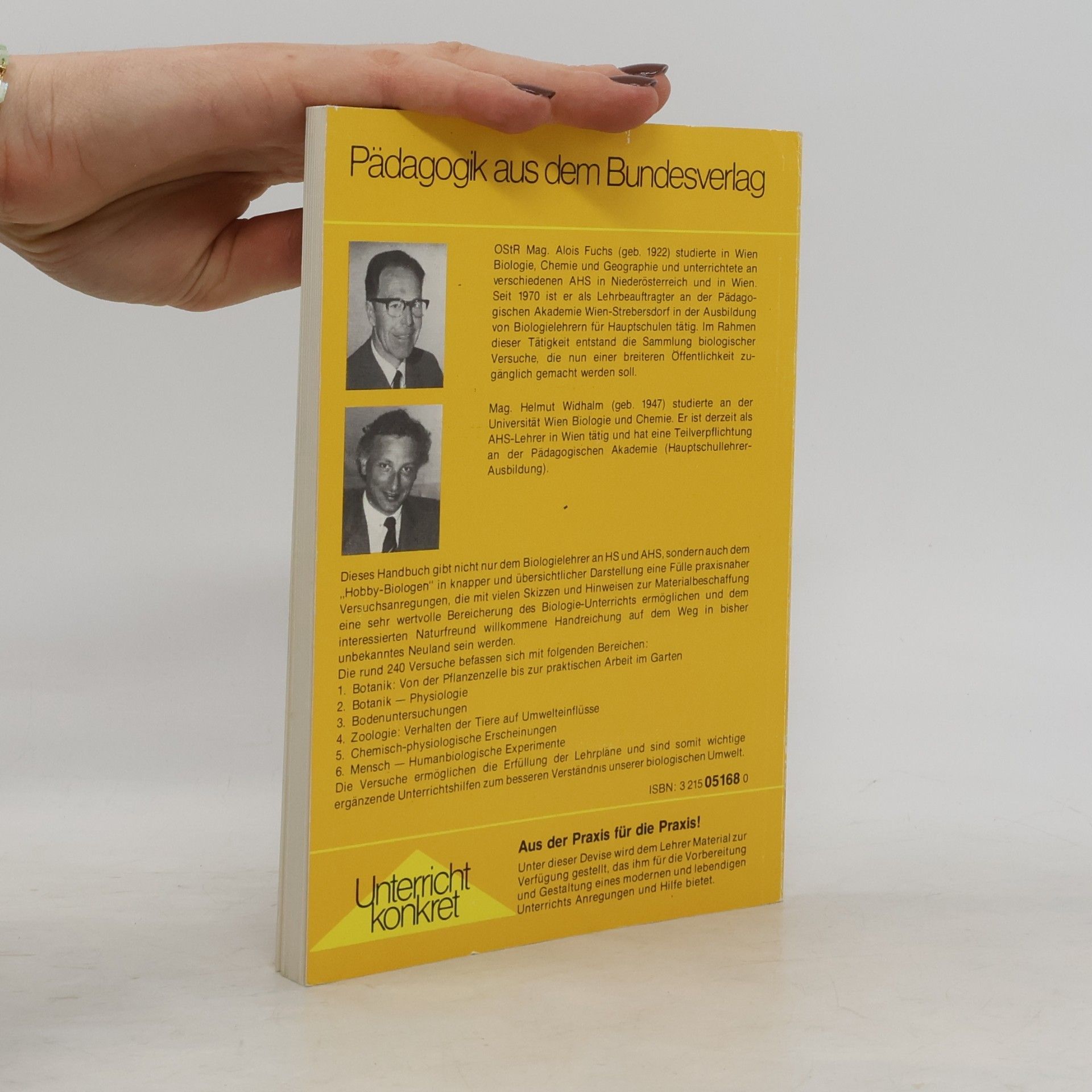 Alois Fuchs Einfache biologische Experimente