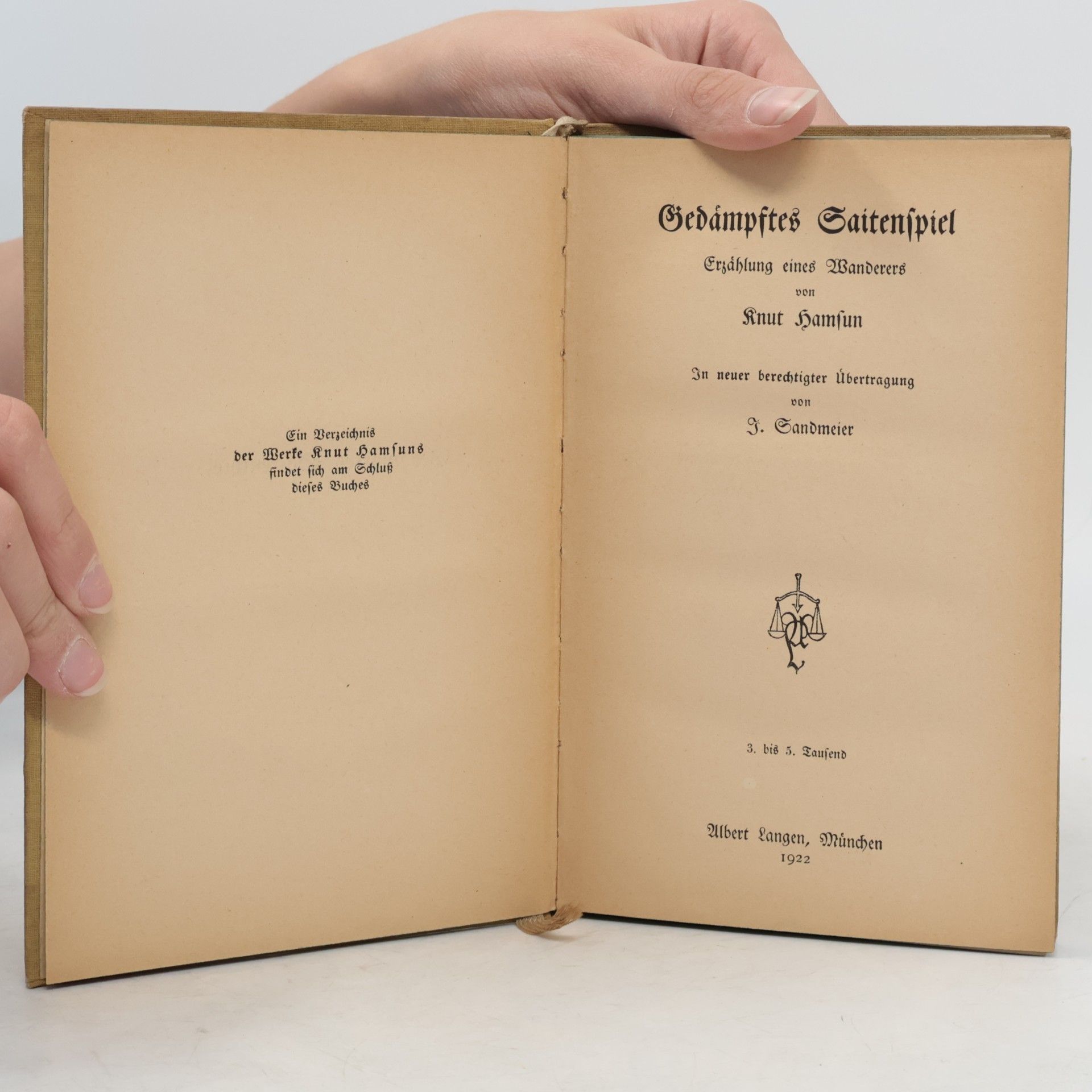 Knut Hamsun Gedämpftes Saitenspiel