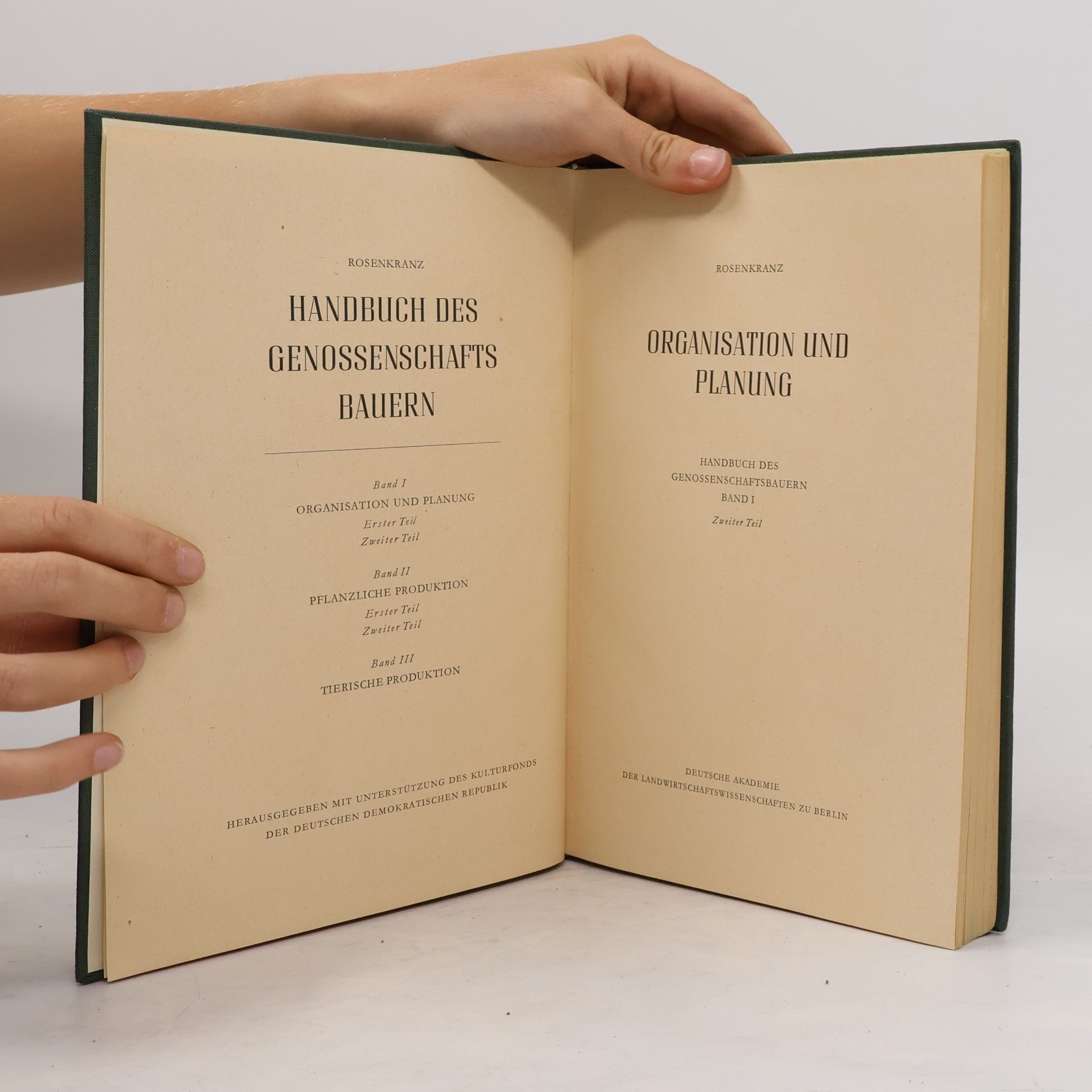 Otto Rosenkranz Handbuch des Genossenschaftsbauern I.