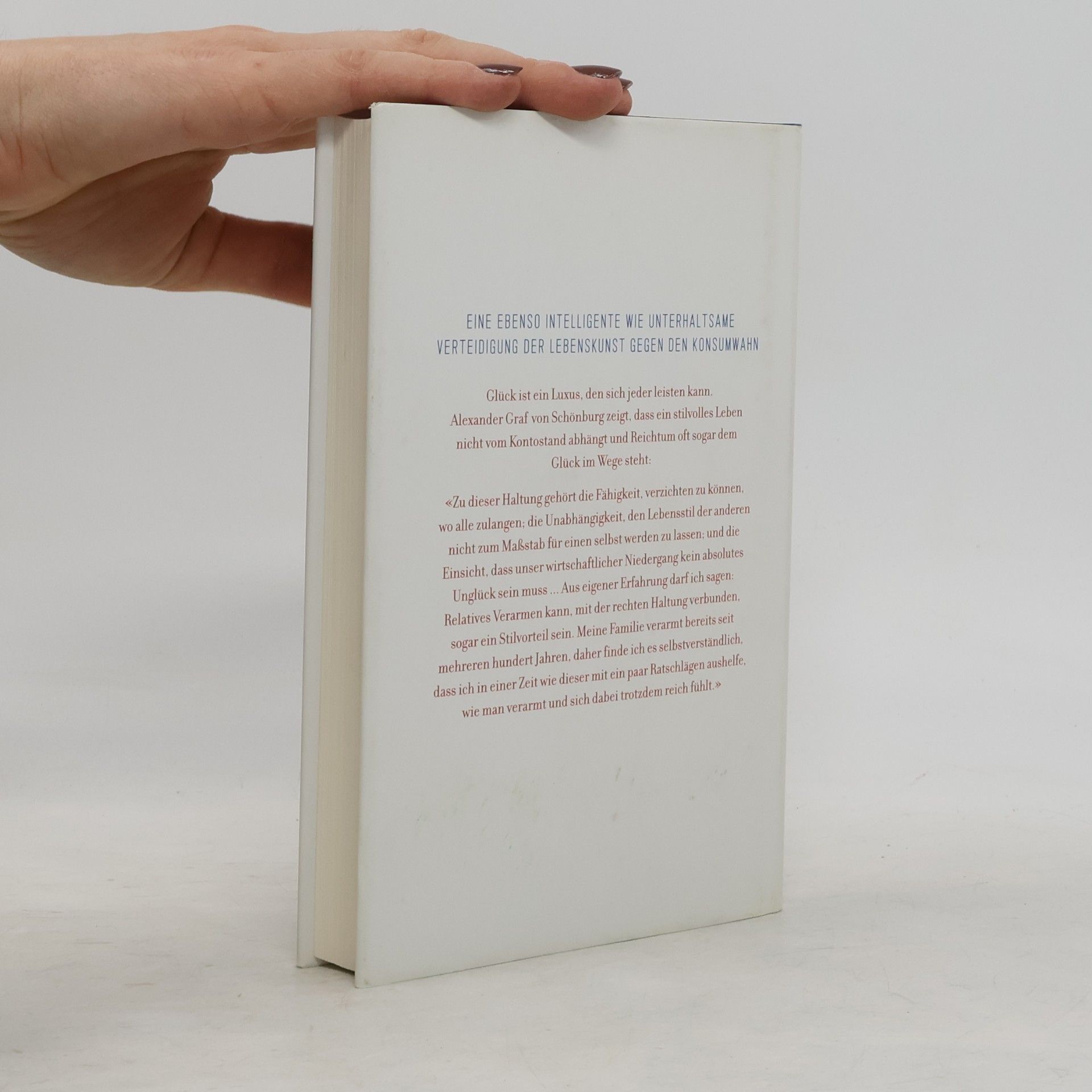 Alexander von Schönburg Die Kunst des stilvollen Verarmens