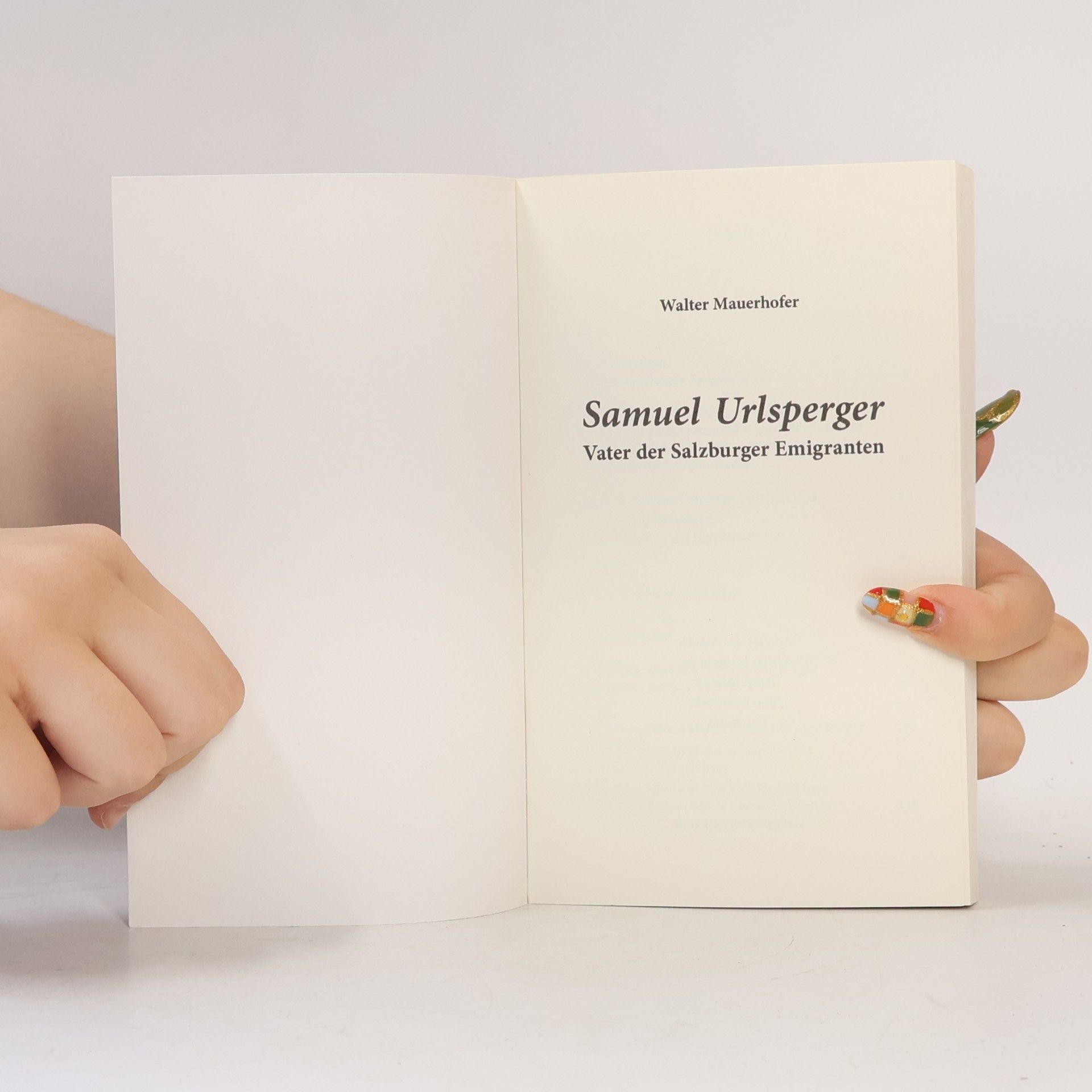 Walter Mauerhofer Samuel Urlsperger