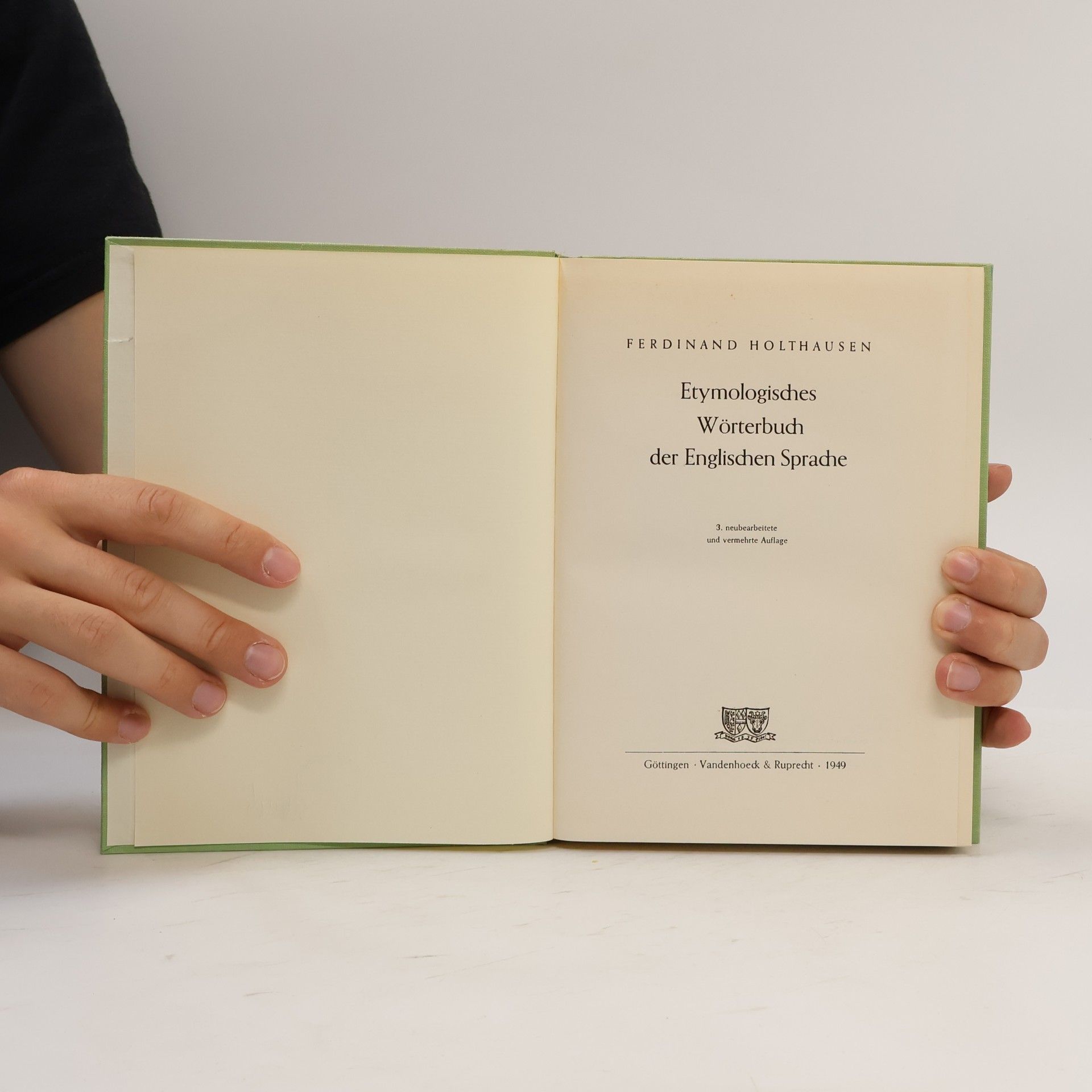 Ferdinand Holthausen Etymologisches Wörterbuch der Englischen Sprache