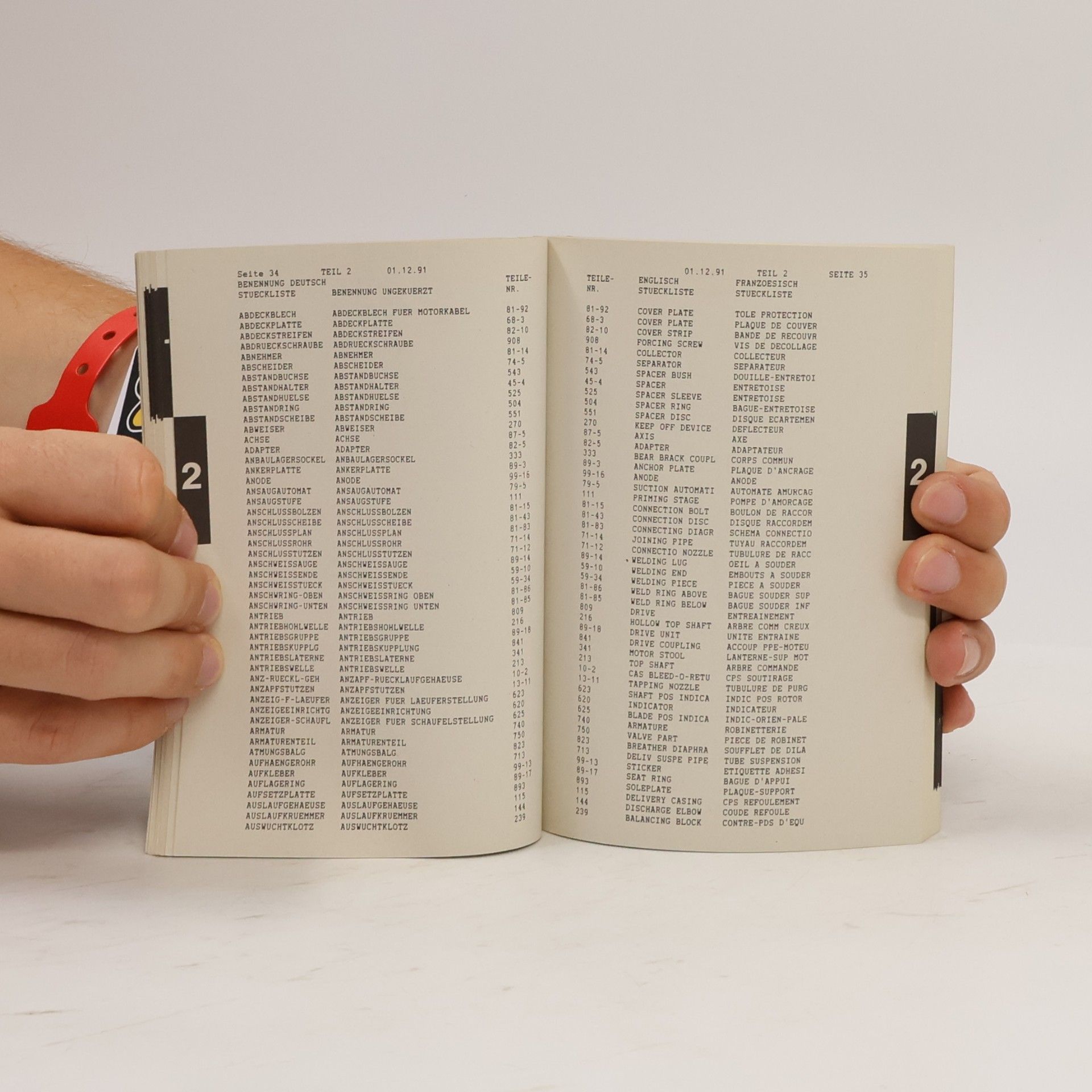 kolektiv Wörterbuch für Pumpenteile