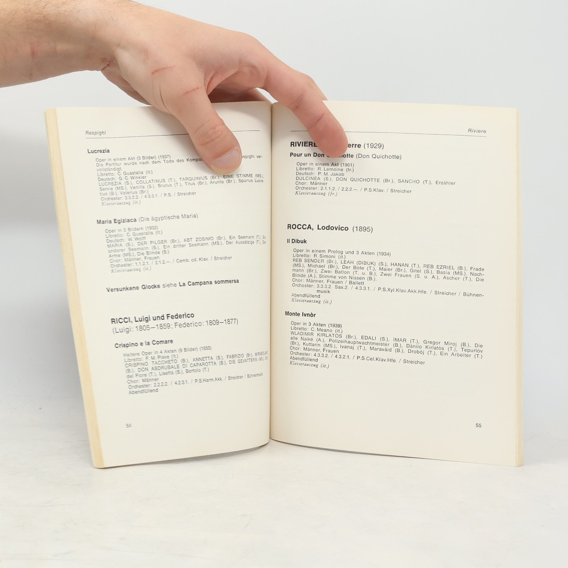 Autorenkollektiv Bühnen Katalog. Ricordi
