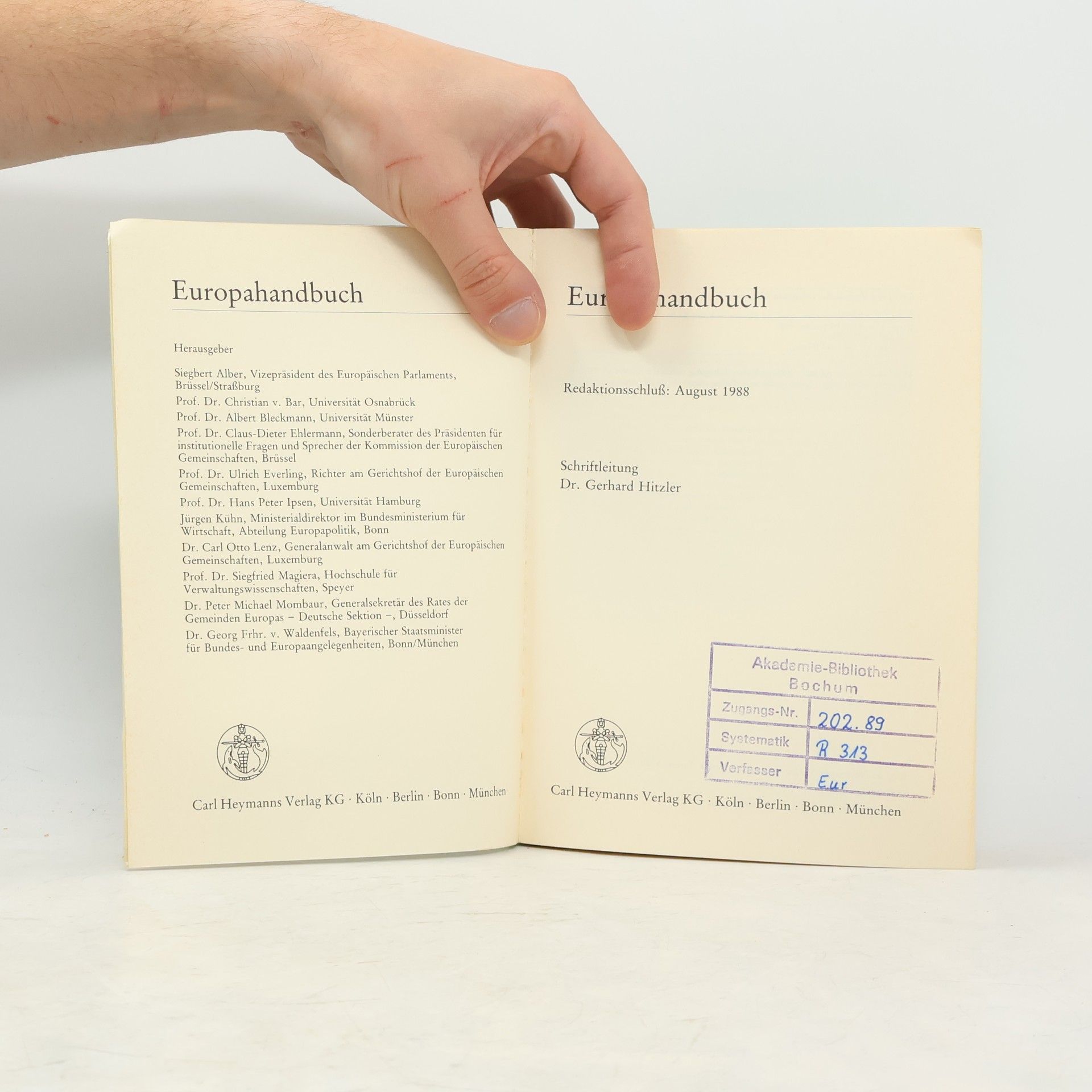 Gerhard Hitzler Europahandbuch