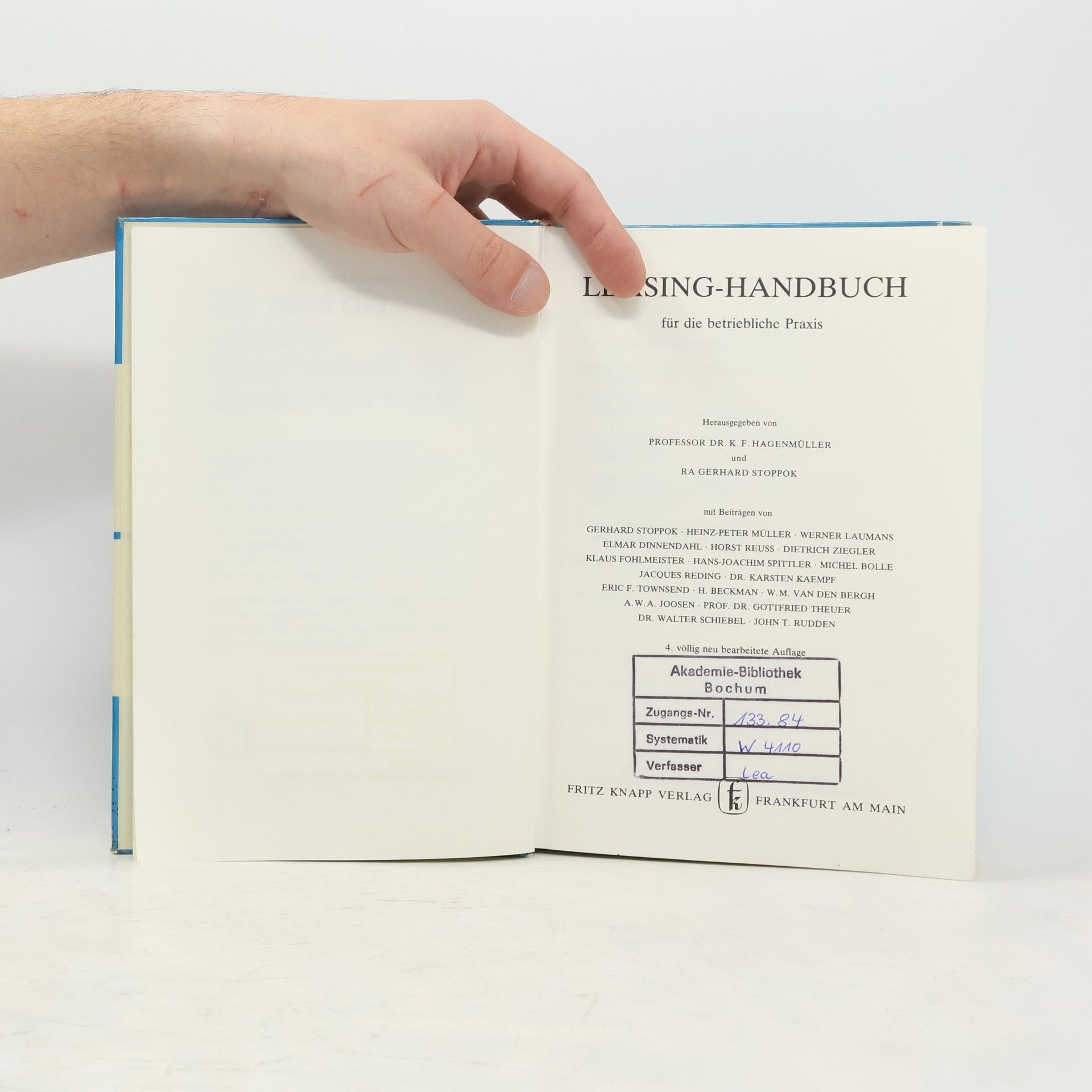 Karl Friedrich Hagenmüller Leasing-Handbuch für die betriebliche Praxis - 4. Auflage