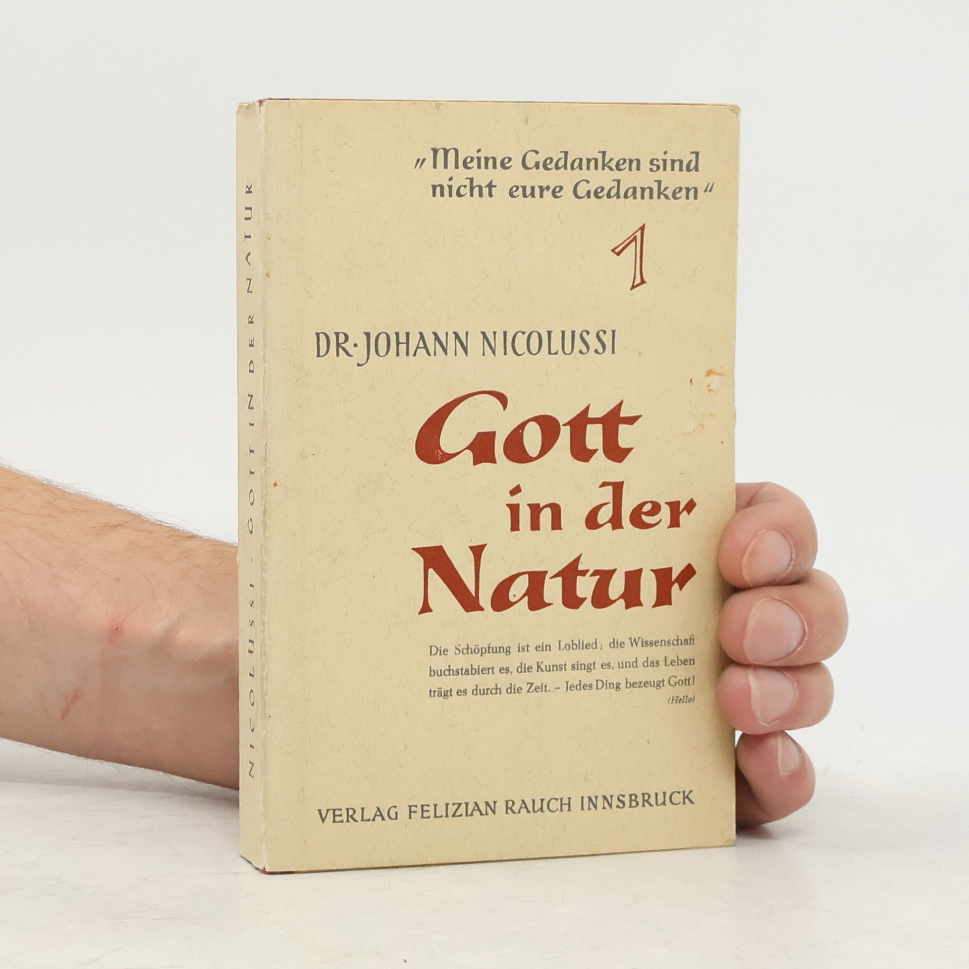 Johann Nicolussi Gott und der Mensch