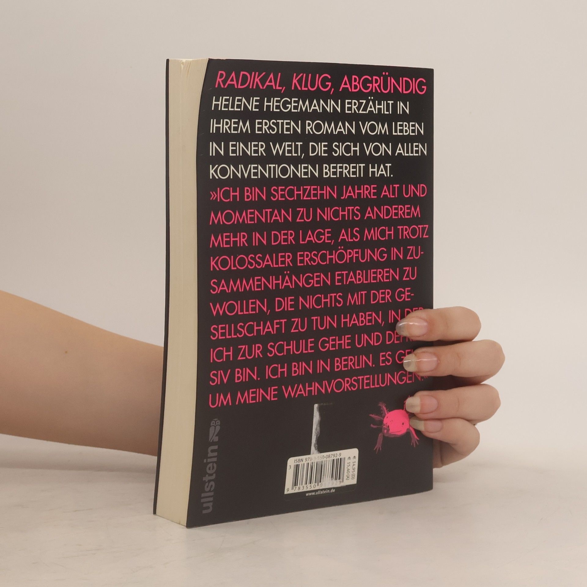 Helene Hegemann Axolotl Roadkill : Roman