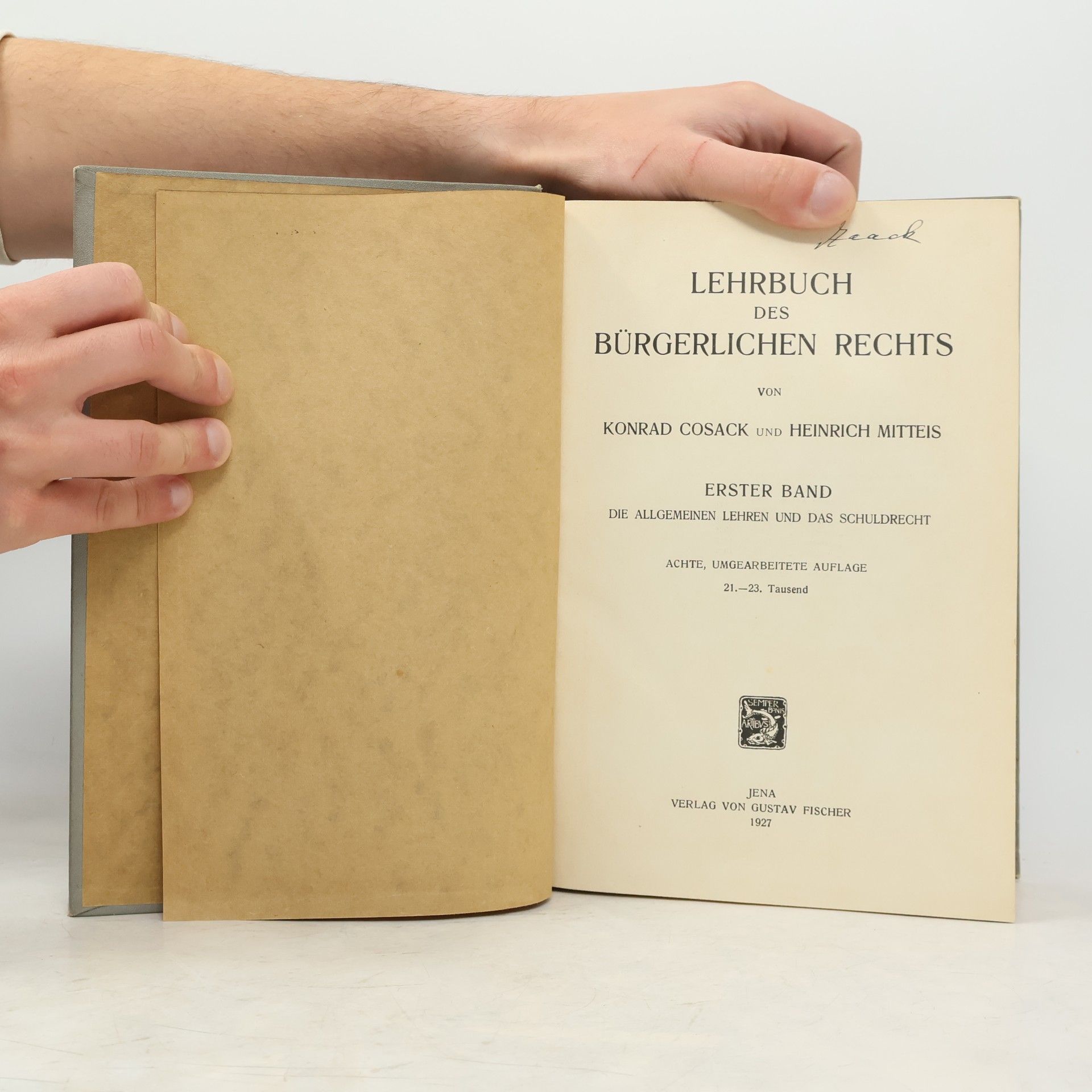 Konrad Cosack Lehrbuch des Bürgerlichen Rechts