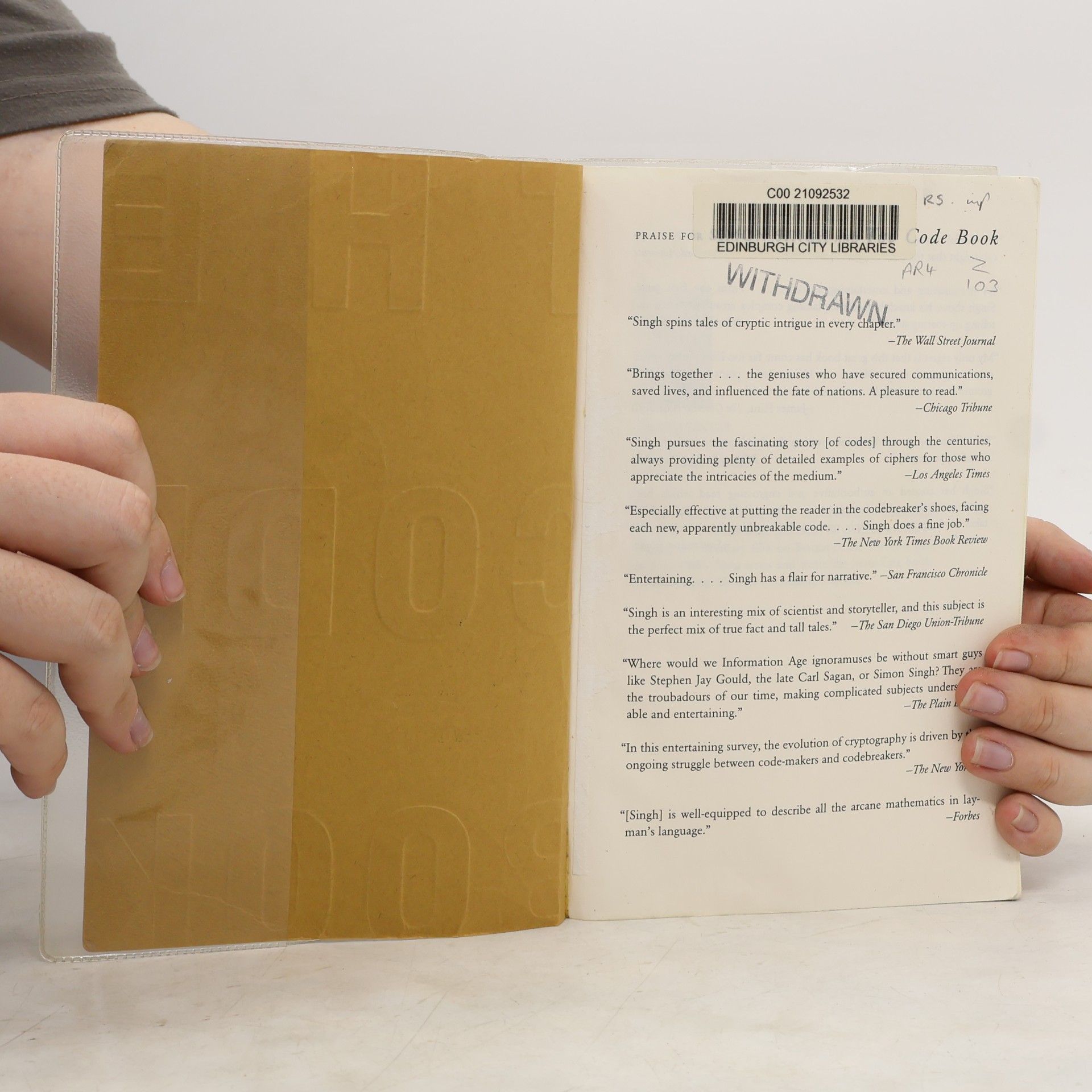 Simon Singh The Code Book. The Science of Secrecy from Ancient Egypt to Quantum Cryptography