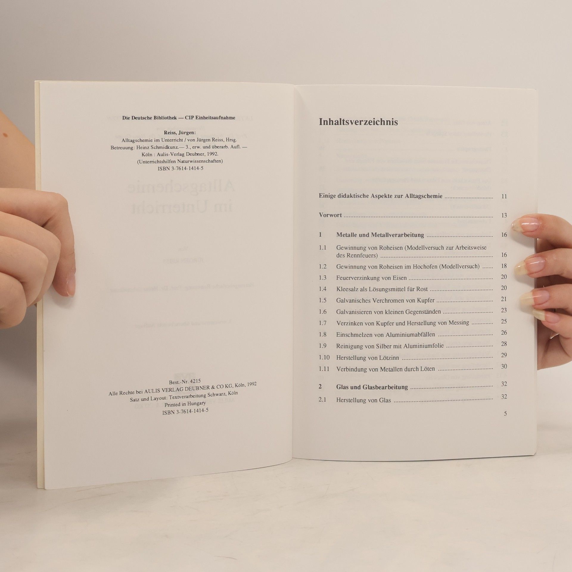 Jürgen Reiß Alltagschemie im Unterricht