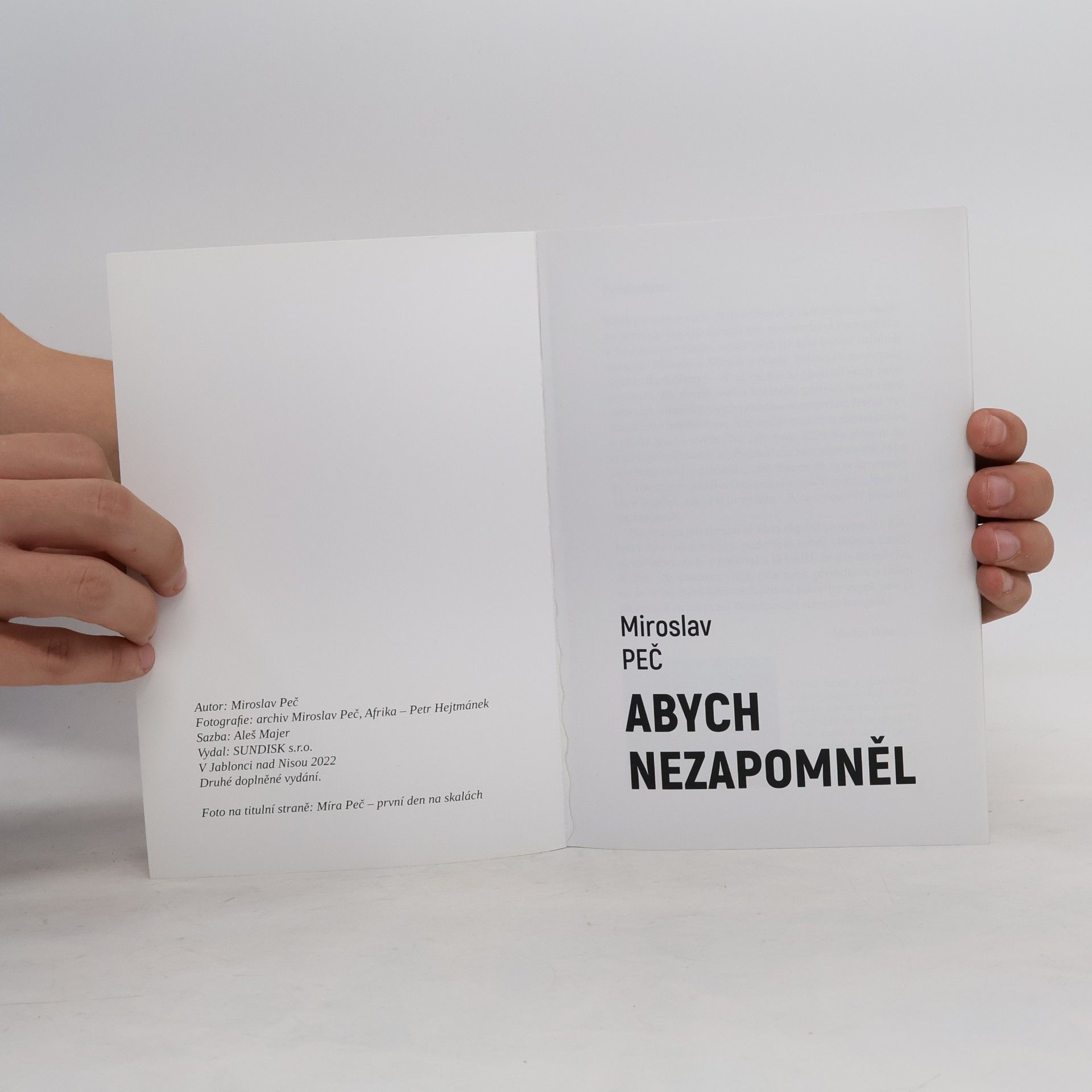 Miroslav Peč Abych nezapomněl