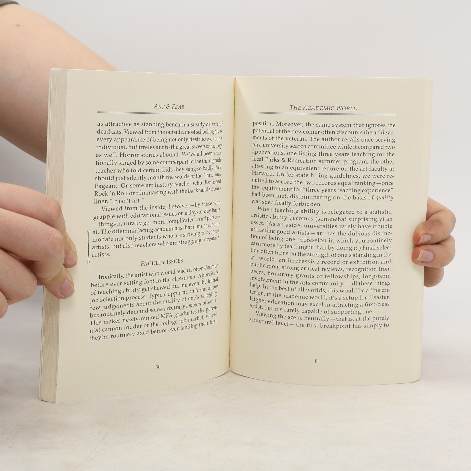 David Bayles Art & Fear: Observations on the Perils (and Rewards) of Artmaking