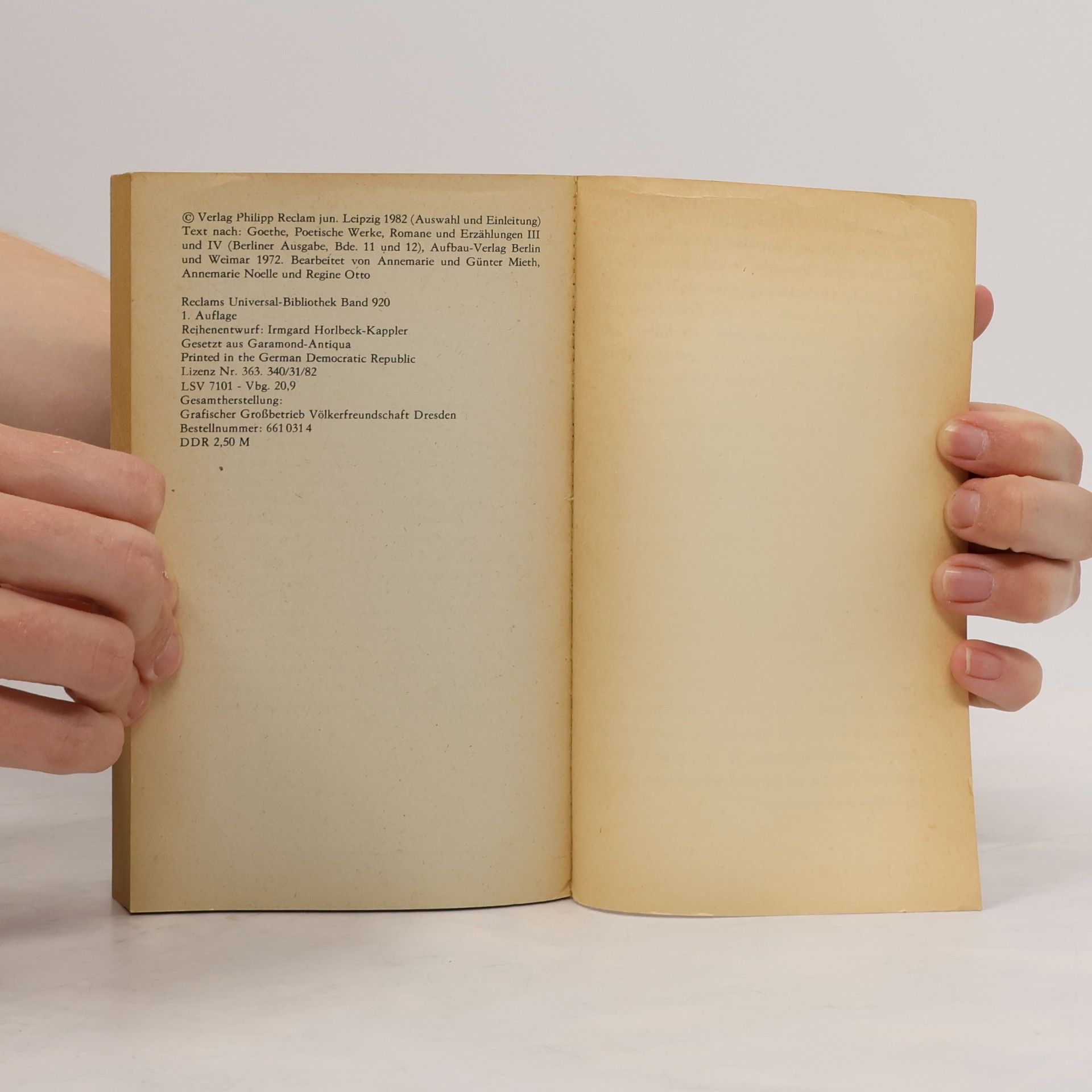 Johann Wolfgang von Goethe Novellen