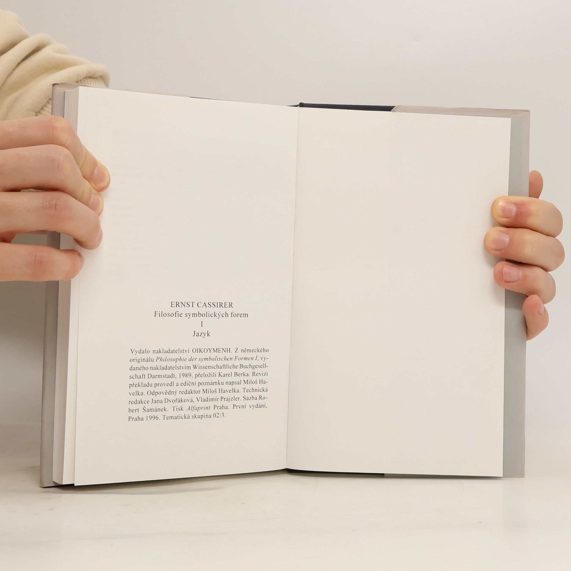Ernst Cassirer Filosofie symbolických forem I